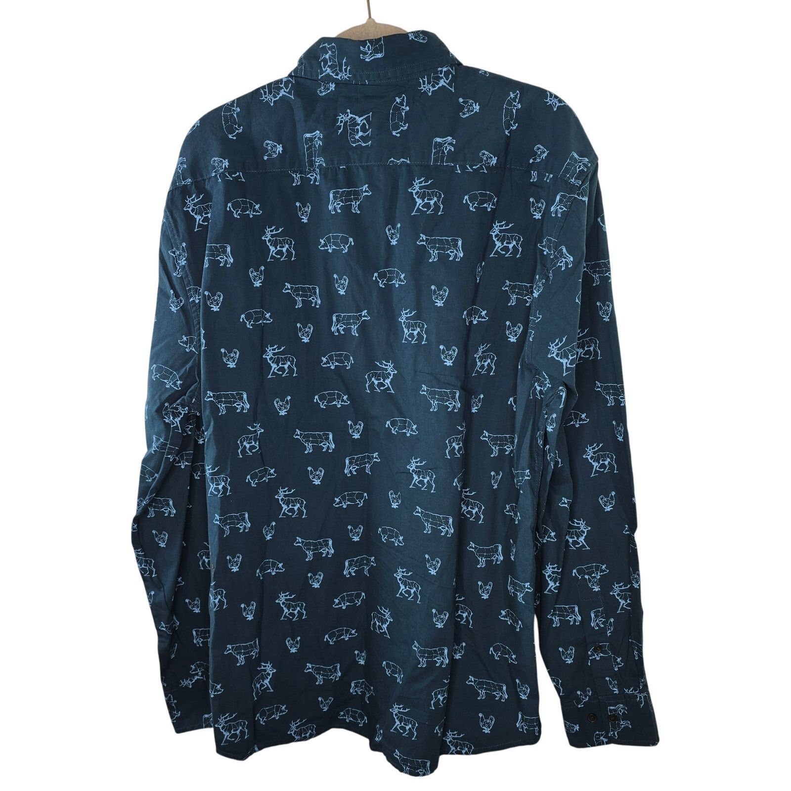 VSTR VSTR Premium Blue Farm Animal Butcher Button-up Shirt Large Size US L / EU 52-54 / 3 - 7 Thumbnail