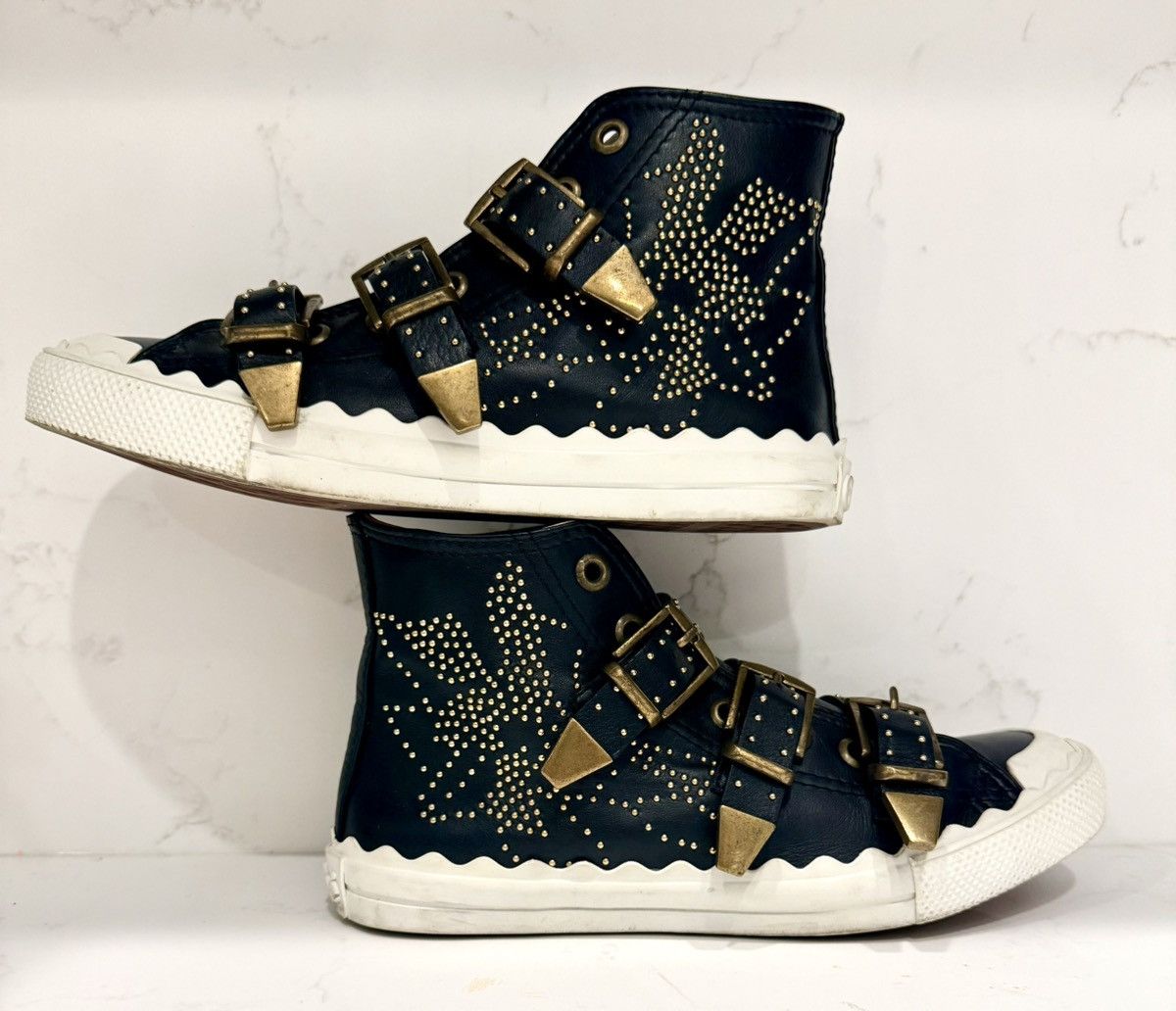 Chloe Chloe Leather Studded Sneakers Size US 8 / IT 38 - 1 Thumbnail