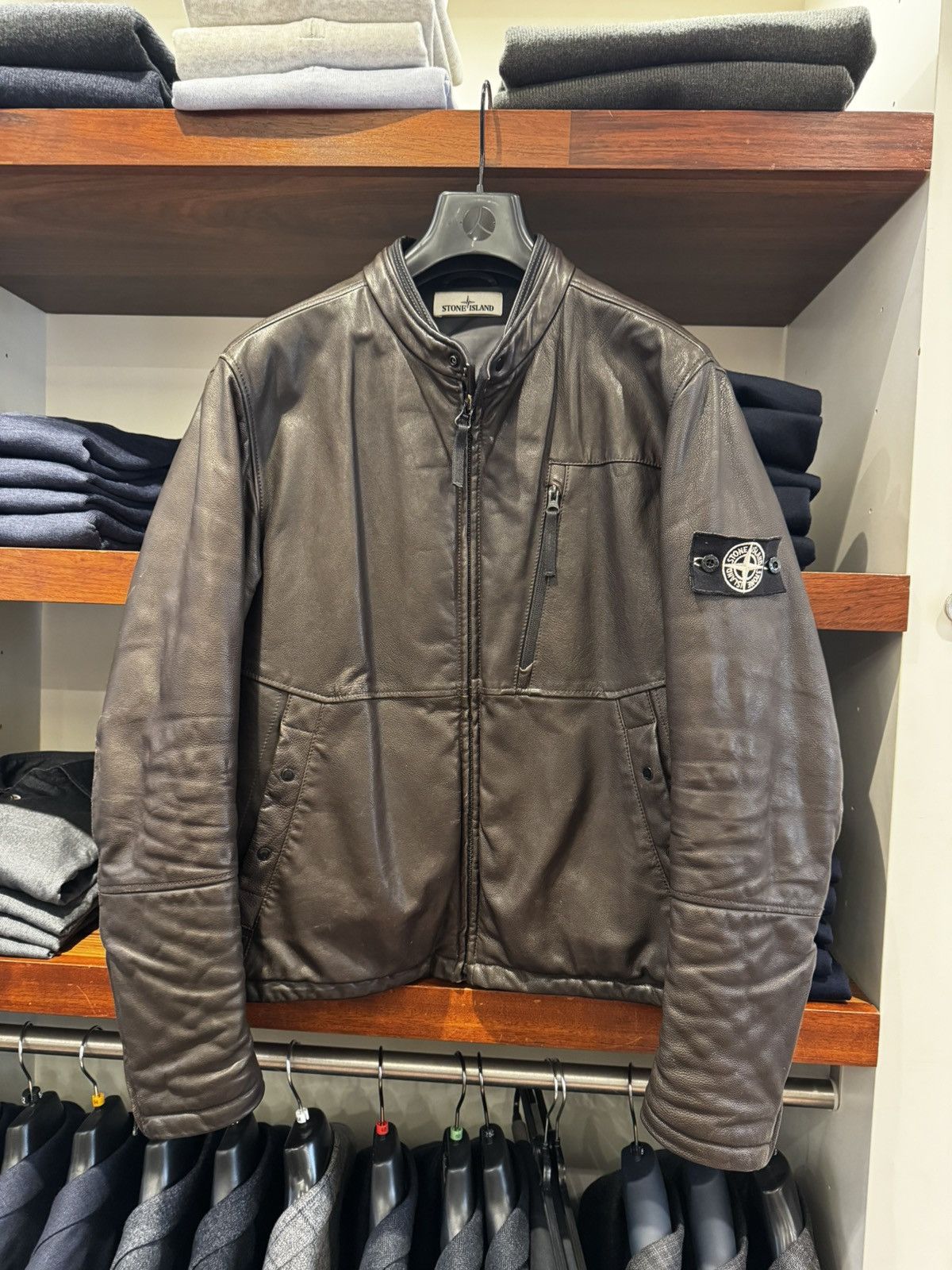 Stone Island Stone Island Waxed Soft Leather w Primaloft Insulation Techn Size US M / EU 48-50 / 2 - 1 Thumbnail