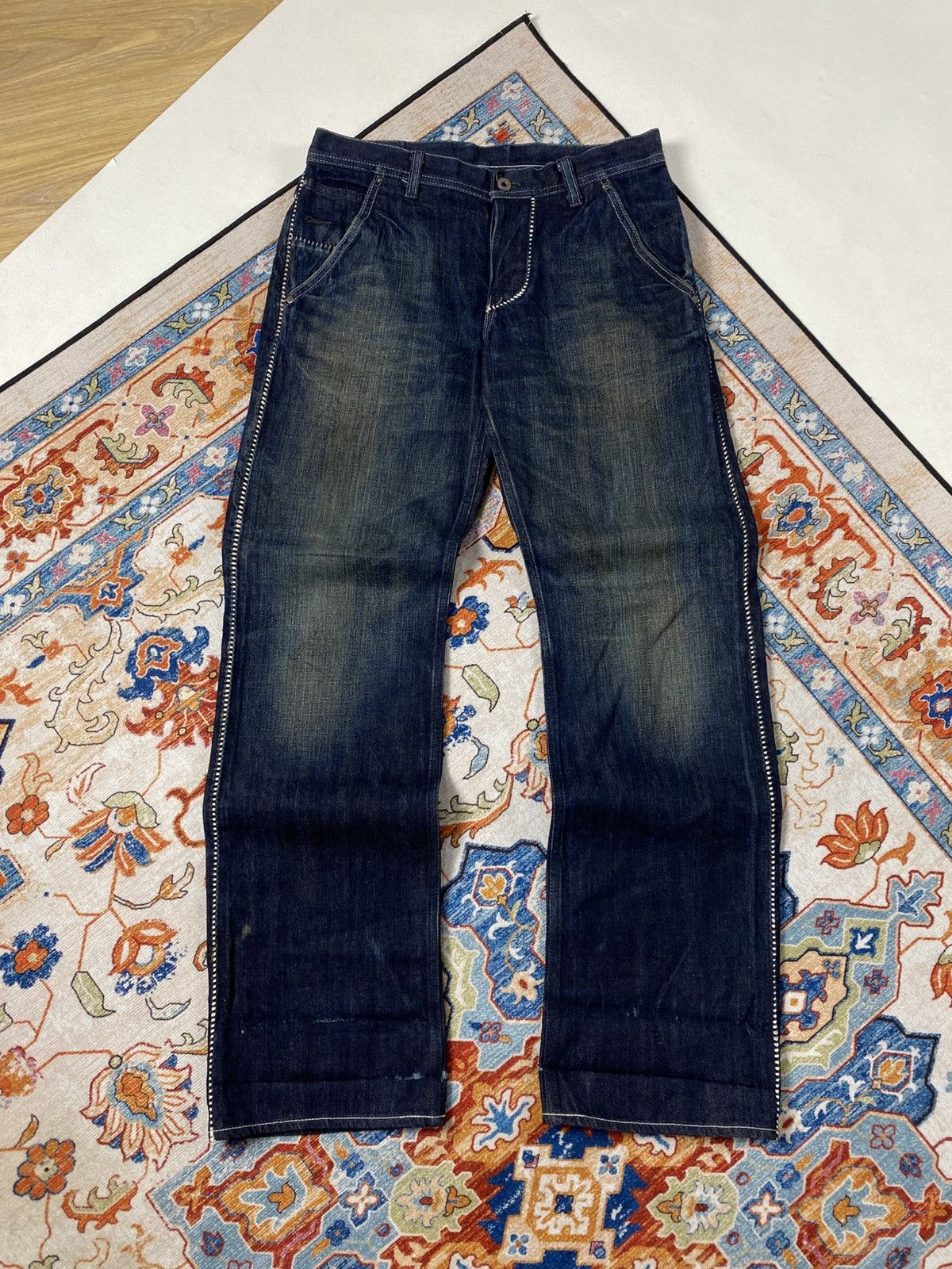 Japanese Brand One gravity selvedge carpenter jeans Size US 32 / EU 48 - 1 Thumbnail