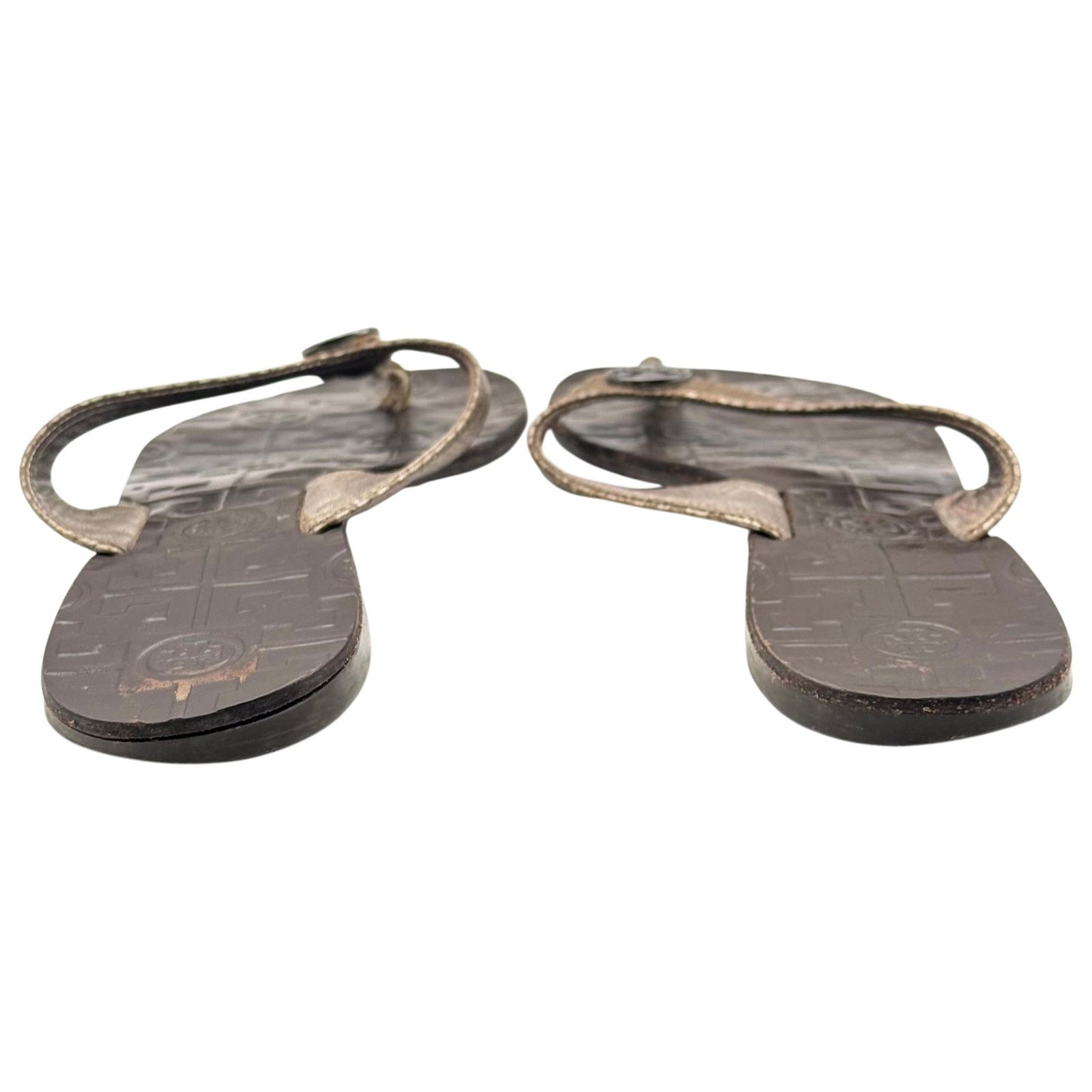 Tory Burch Tory Burch Thora Sandal Flip Flop Thong Snake Quiet Luxury Size US 8 / IT 38 - 5 Thumbnail