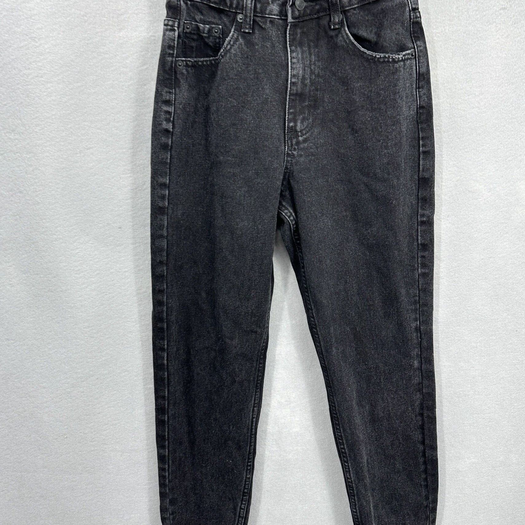 Denime White Fox Jeans Womens XS Black Denim High Rise Ankle Y2K Preppy 90s Retro Size 26" / US 2 / IT 38 - 3 Thumbnail