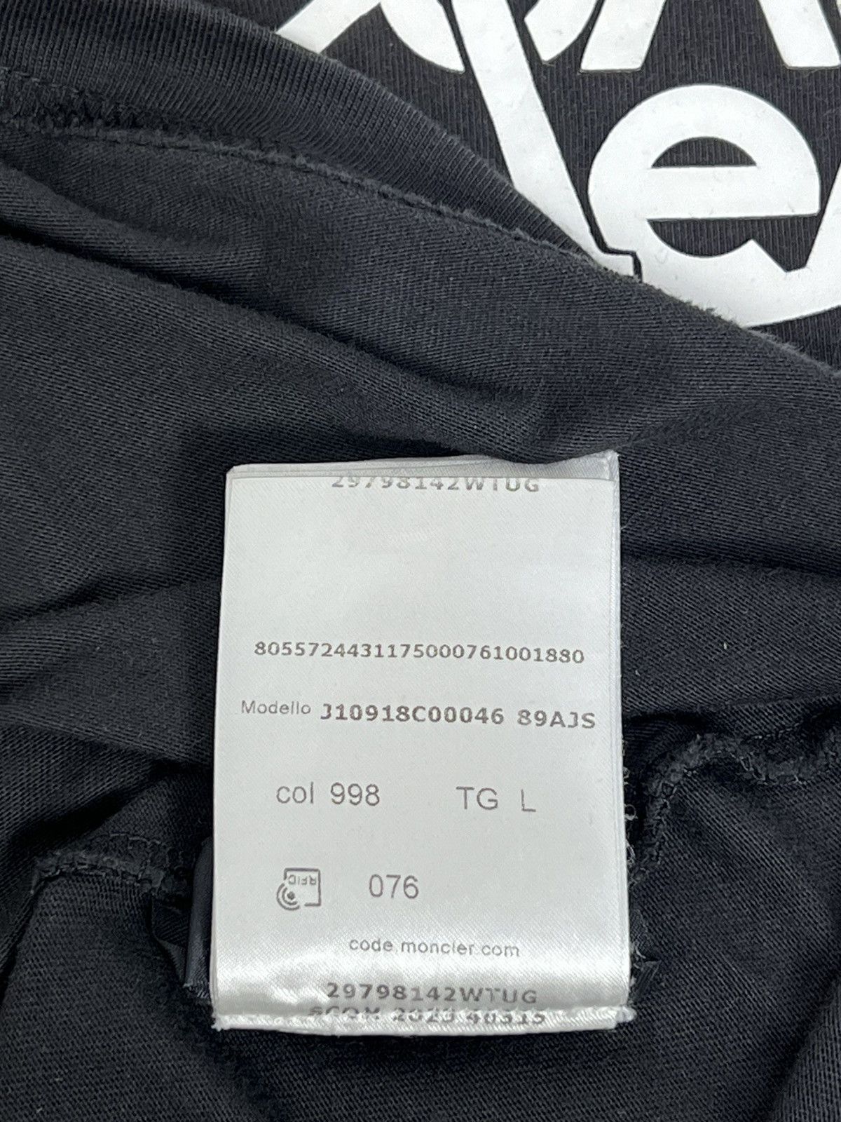 Moncler Moncler Black Graphic Print Crew Neck Short Sleeve Size US L / EU 52-54 / 3 - 10 Thumbnail
