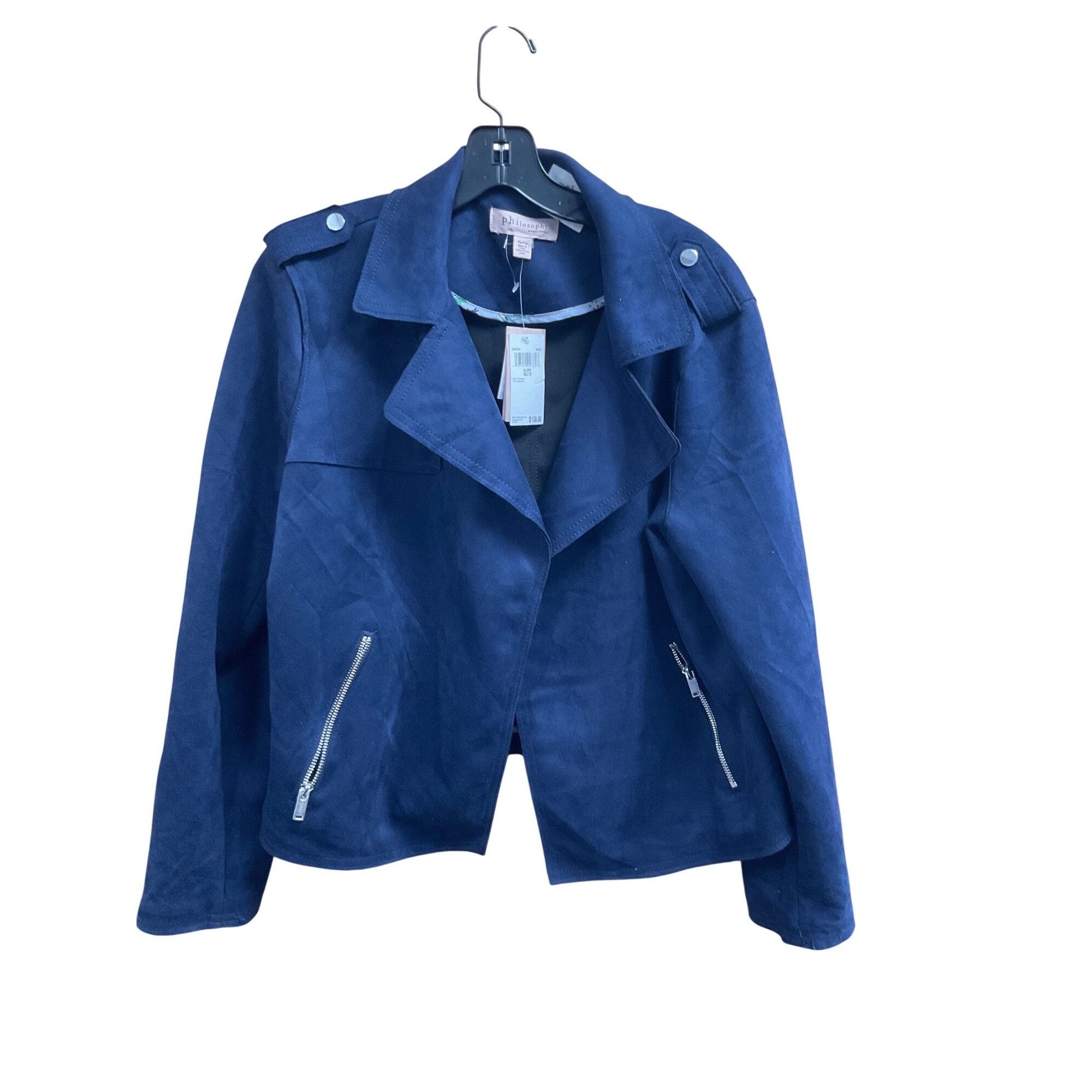 Philosophy di Lorenzo Serafini Philosophy Republic Navy Blue Moto Jacket XL Polyester Spa Size XL / US 12-14 / IT 48-50 - 1 Thumbnail