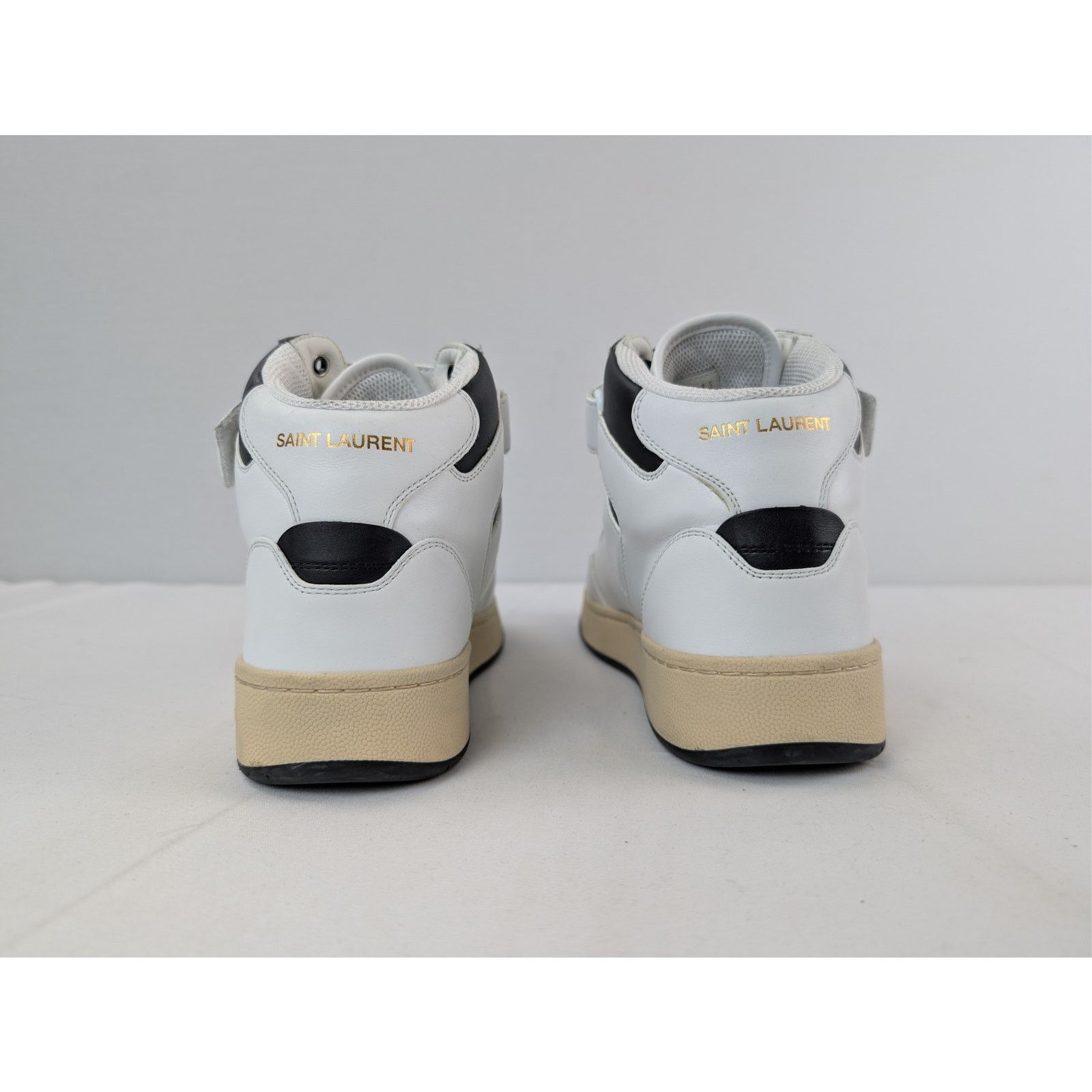 Saint Laurent Paris o1rshd1 Lax Mid top sneakers in Blanc optique/nero Size US 10 / EU 43 - 11 Thumbnail