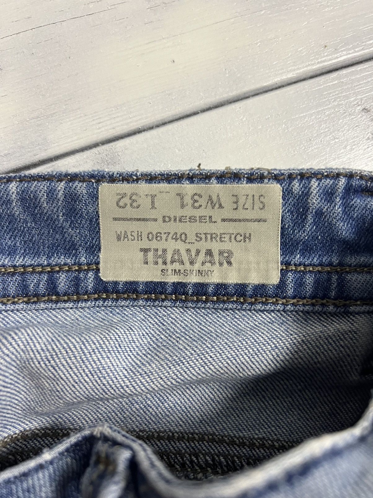 Diesel Rare Luxury Jeans Diesel Distressed Slim Skinny Size US 31 - 11 Thumbnail