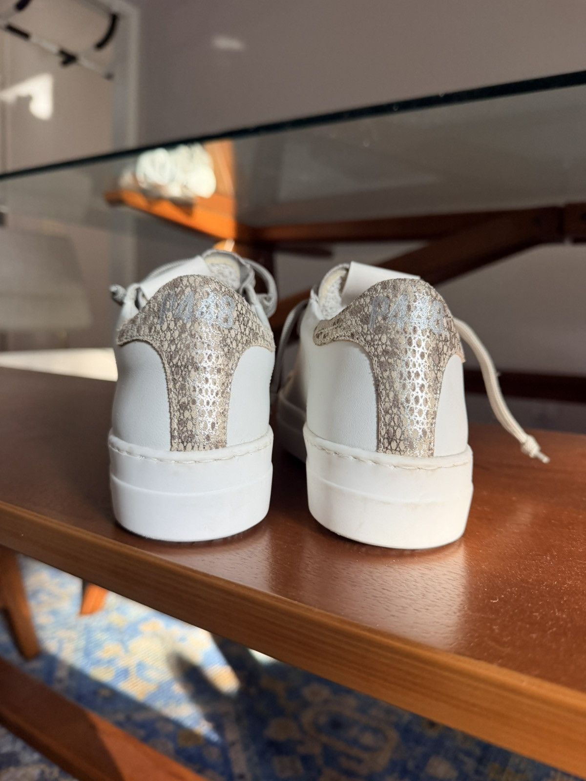 P448 P448 Thea silver snake platform gray white sneaker 36 Size US 6 / IT 36 - 7 Thumbnail