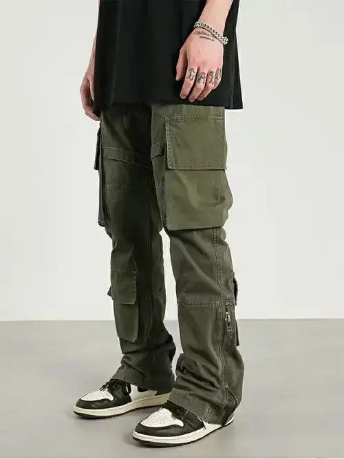 Jean military tactical flared cargo pants Size US 30 / EU 46 - 4 Thumbnail