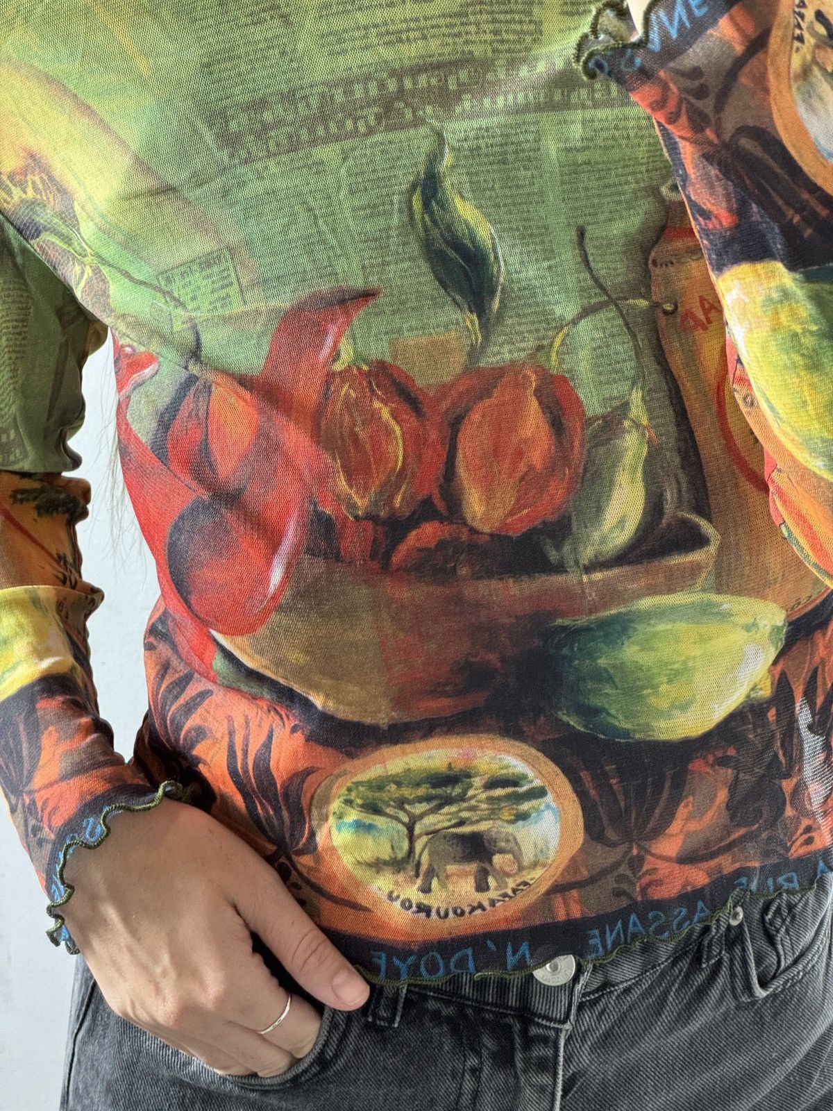 Other VINTAGE JEAN PAUL GAULTIER STYLE PRINTED LONG SLEEVE Size XS / US 0-2 / IT 36-38 - 3 Thumbnail