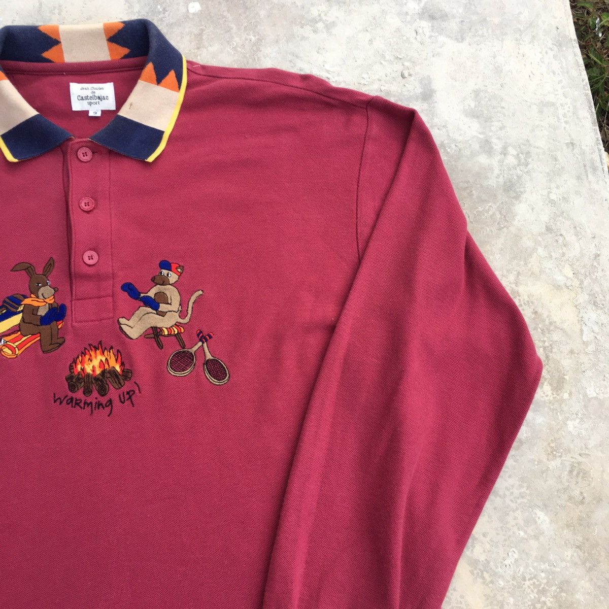 Designer × Jean Charles De Castelbajac × Vintage Vintage Castlebajac Warming Up Polo Size US M / EU 48-50 / 2 - 5 Thumbnail