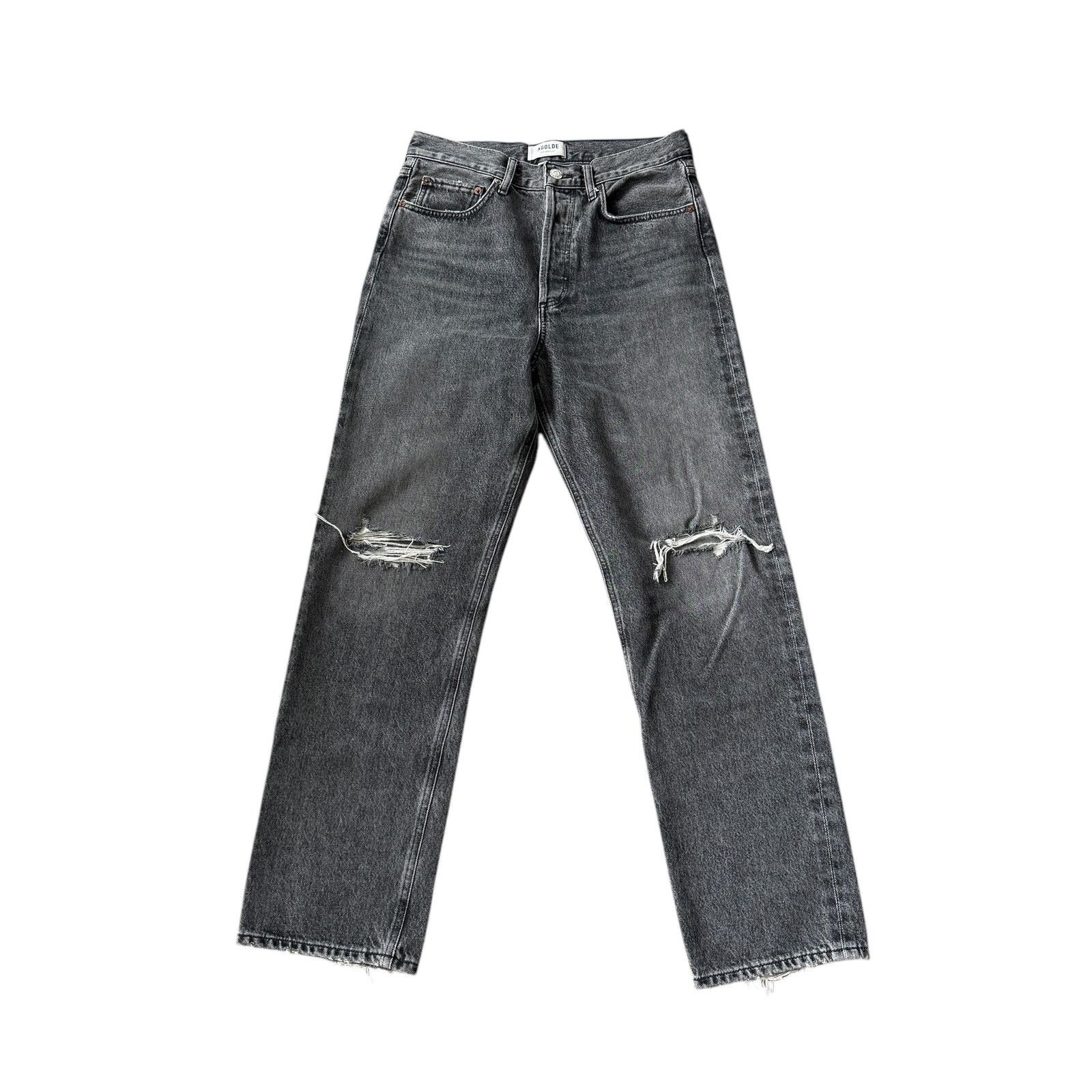 Agolde AGOLDE 90's Mid Rise Loose Jean Outline Wash Distressed Gray Size 25" / US 0 / IT 36 - 2 Thumbnail