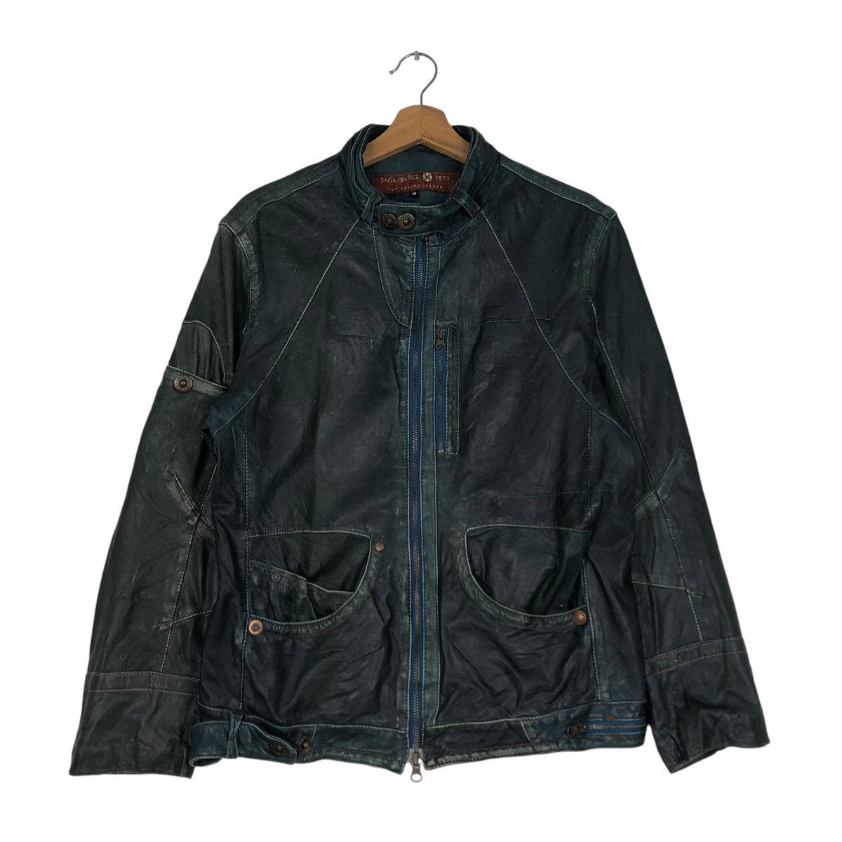 Japanese Brand 🔥IF SIX WAS NINE DESIGN LEATHER BIKER JACKET SAGA IBANEZ Size US S / EU 44-46 / 1 - 1 Thumbnail