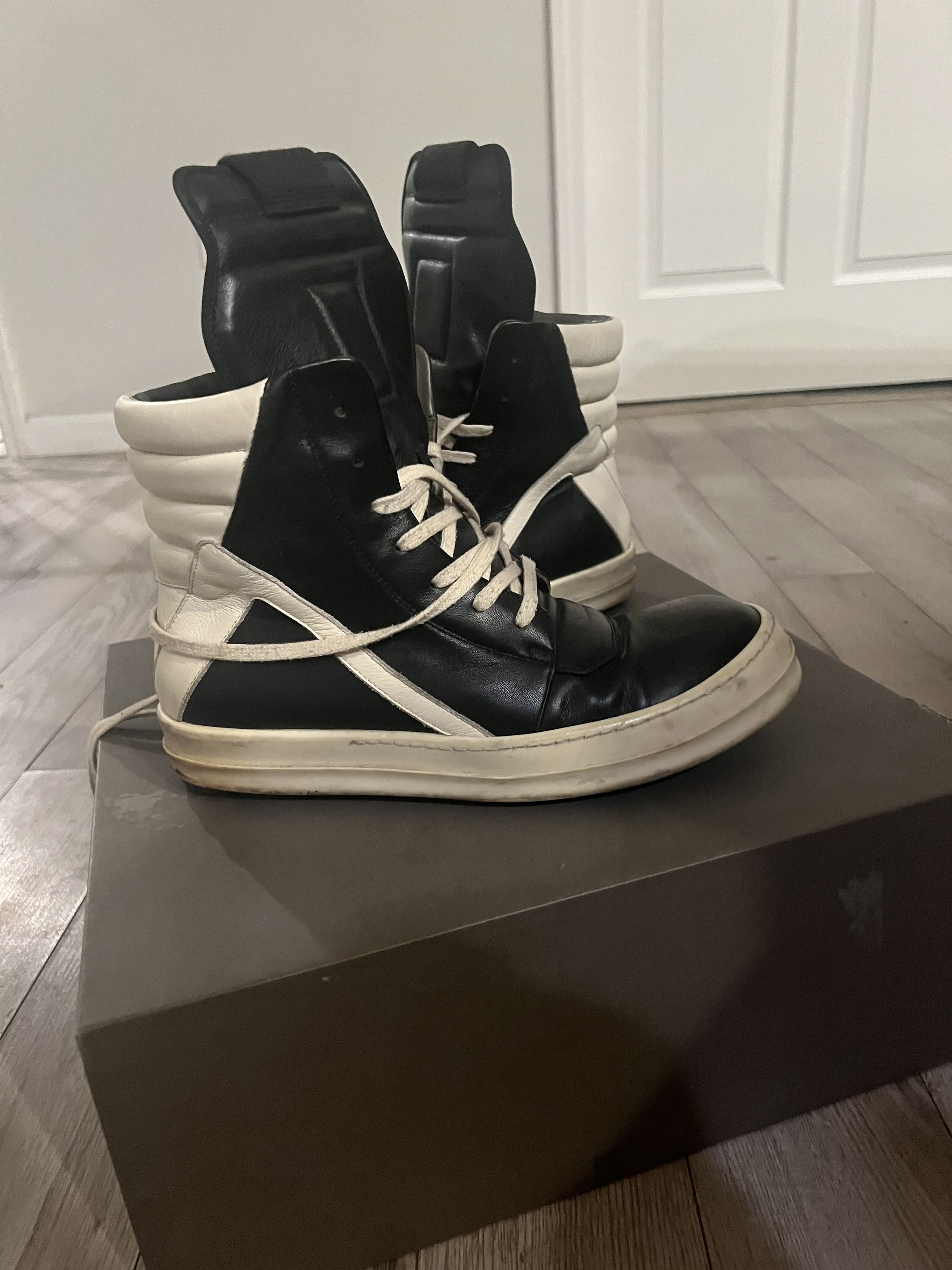 靴 Rick Owens DRKSHDW Vintage Sneaks 43 Rick Owens DRKSHDW Vintage Sneaks Black White (Women's) DS02C5803