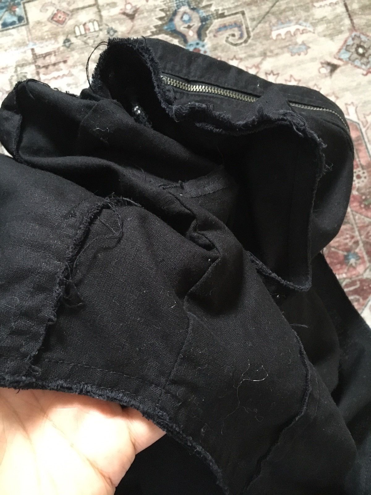 In The Attic In the attic Black Distressed linen Vest Size US L / EU 52-54 / 3 - 7 Thumbnail