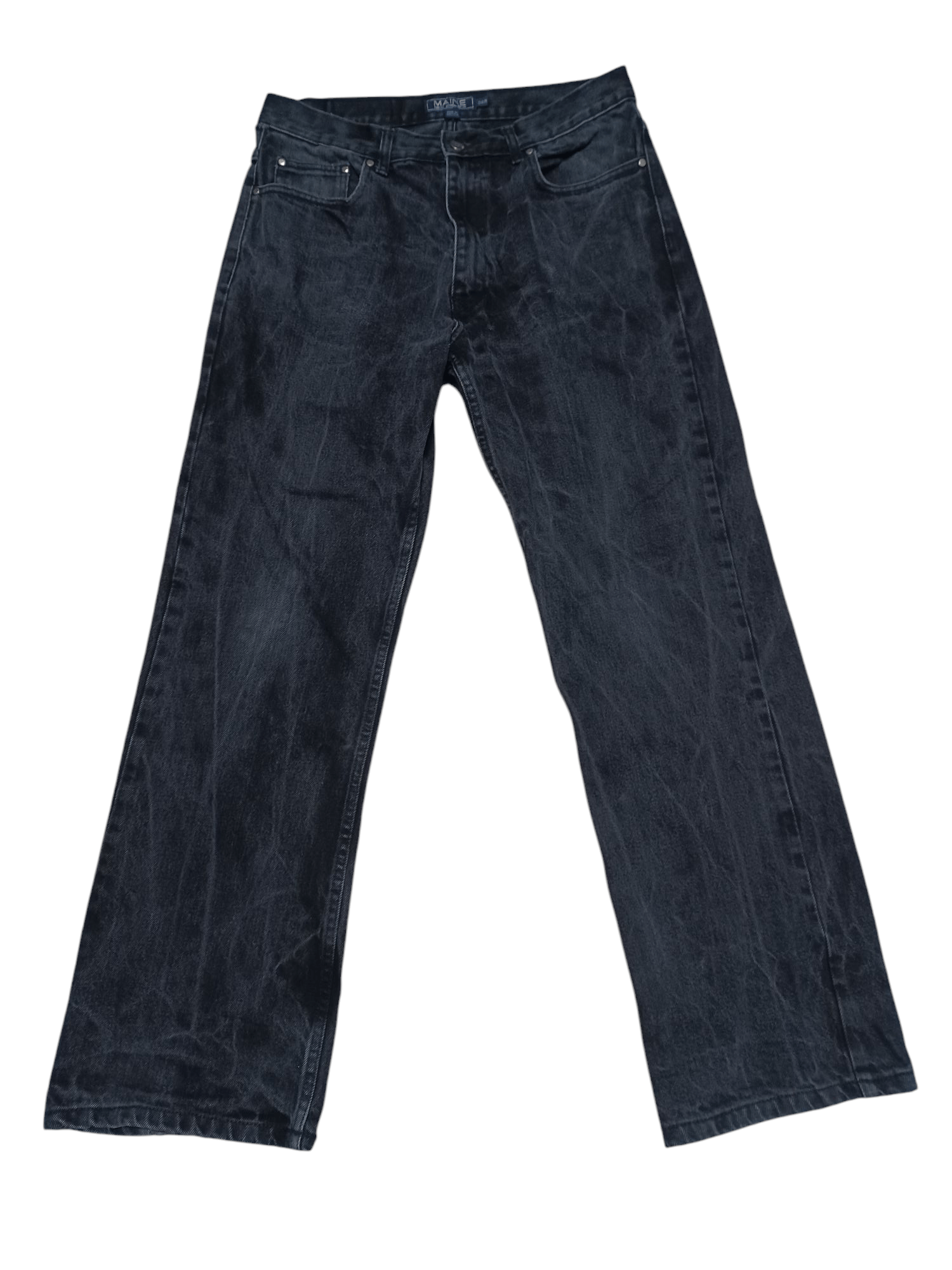 Other FIRE VINTAGE 90S BLACK WASHED HEAVY COTTON WIDE JEANS DENIM Size US 34 / EU 50 - 1 Thumbnail