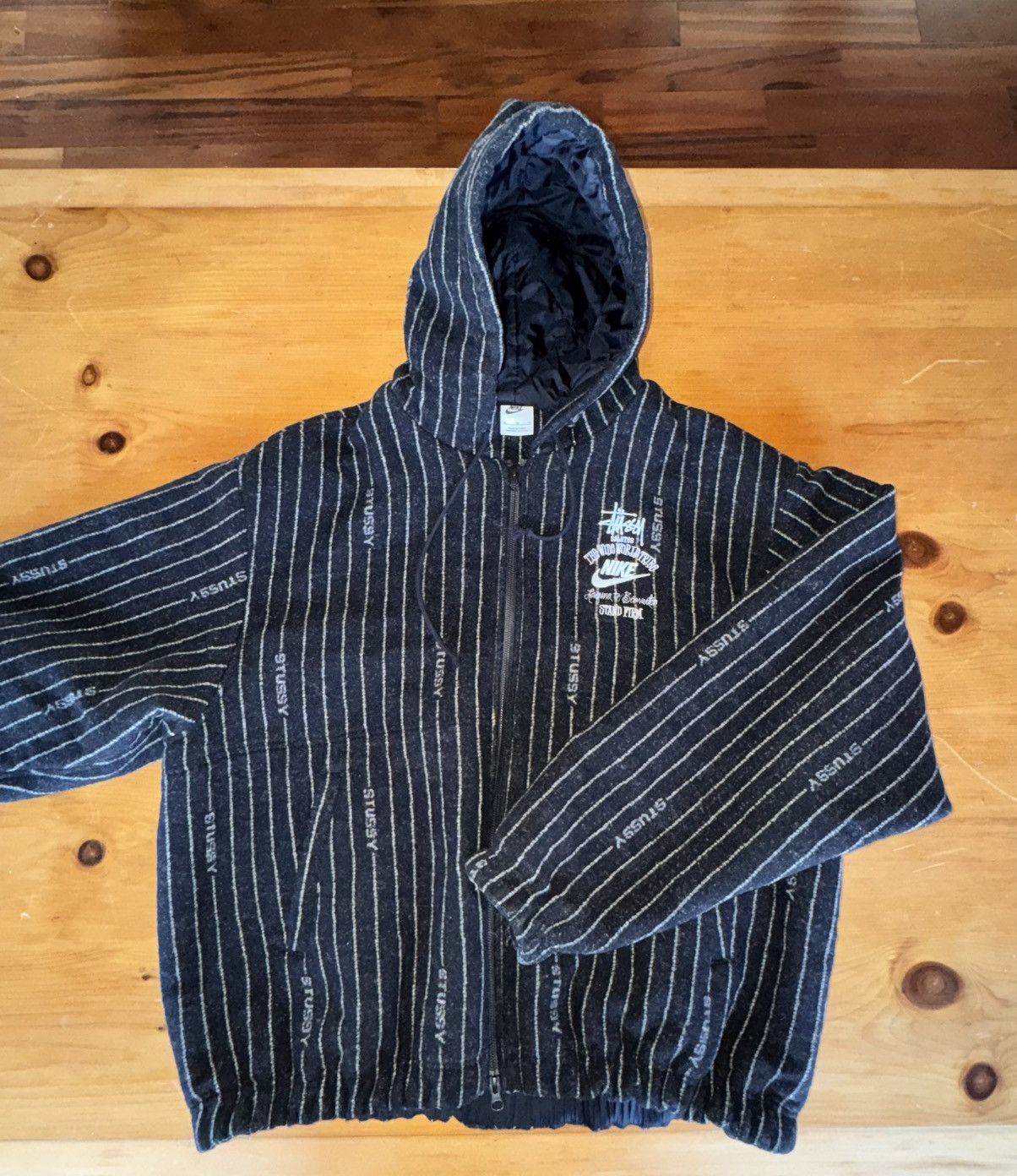 Nike × Stussy Nike x Stussy Striped Wool Jacket | Grailed
