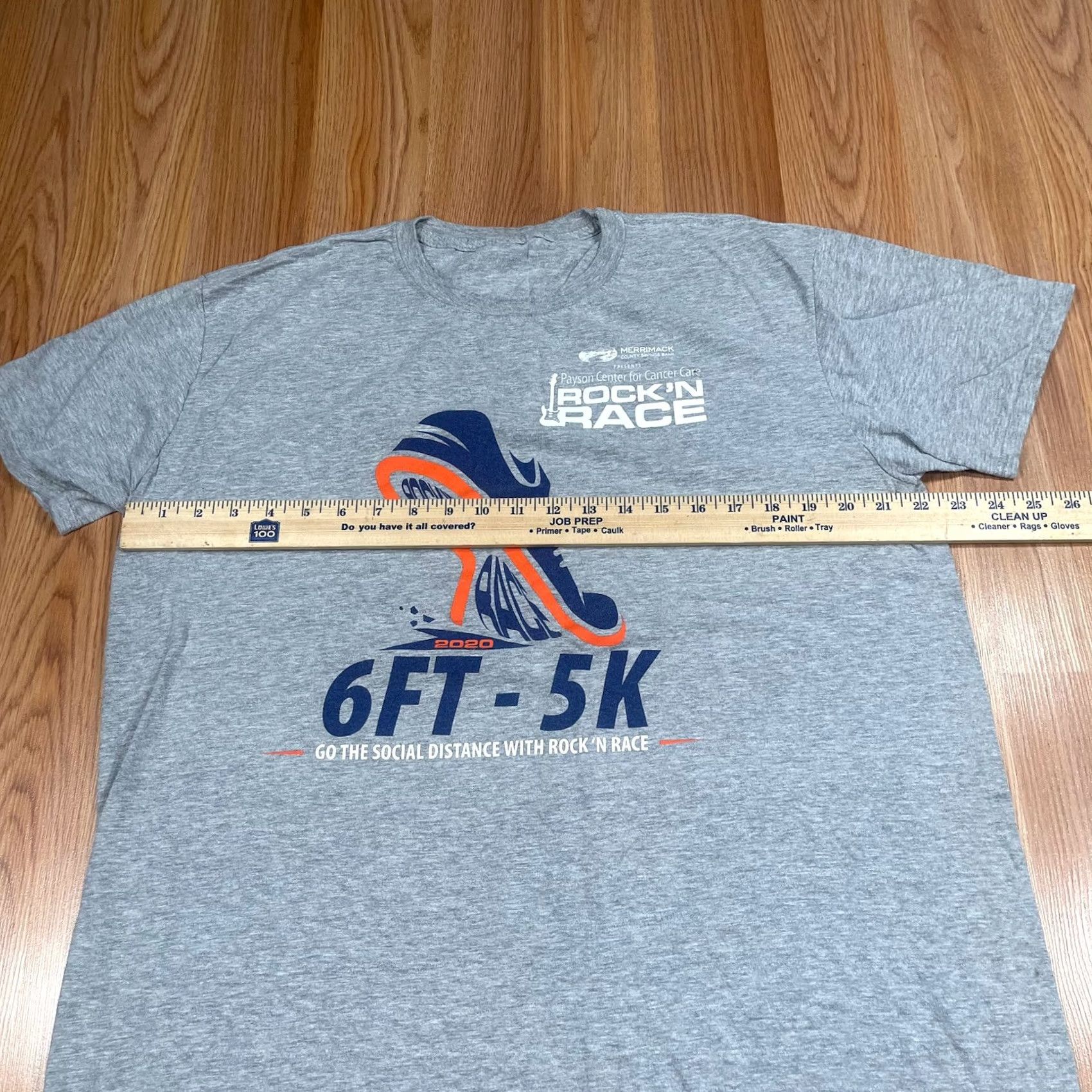 Vintage Unbranded T-Shirt Mens XL Gray CrewNeck Short Sleeve Rock’n Race 6ft-5K Size US XL / EU 56 / 4 - 5 Thumbnail