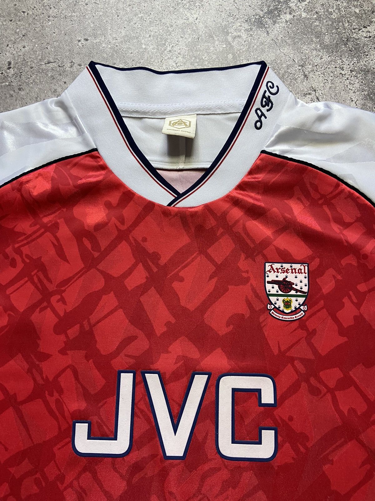 Vintage Retro 90s Arsenal London JVC Jersey Football T-Shirt Vintage Size US XXL / EU 58 / 5 - 2 Thumbnail