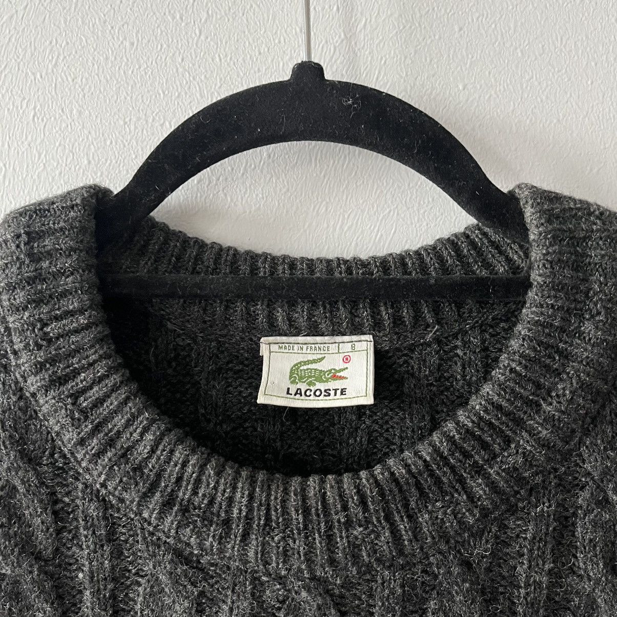 Lacoste Vintage Lacoste Wool Blend Sweater Cable Knit Sweatshirt Size US XL / EU 56 / 4 - 6 Thumbnail