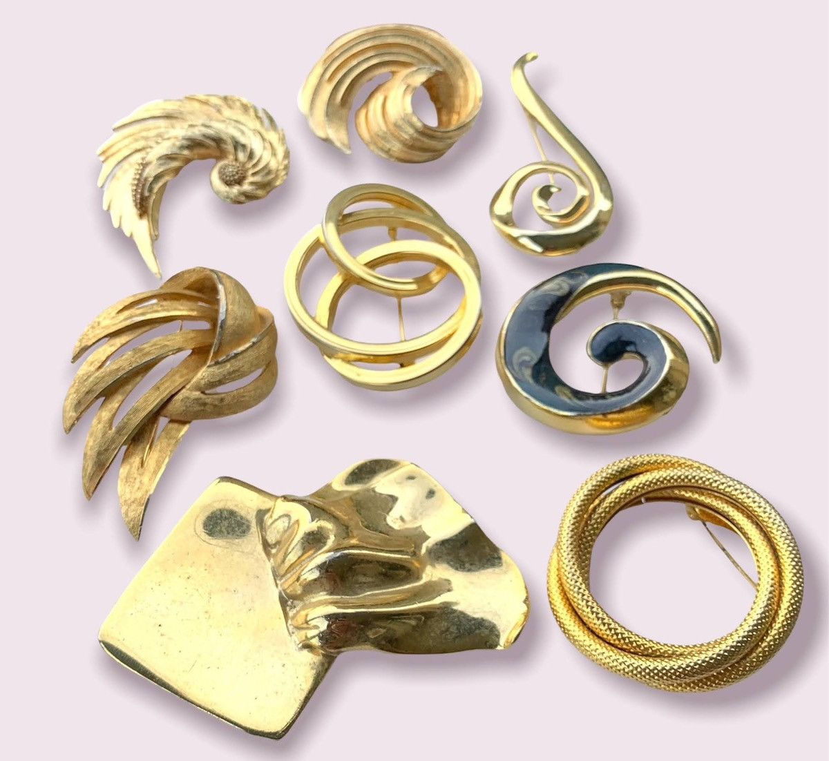 Vintage Costume Brooch Lot Gold Vintage High End Statement Jewelry Size ONE SIZE - 5 Thumbnail