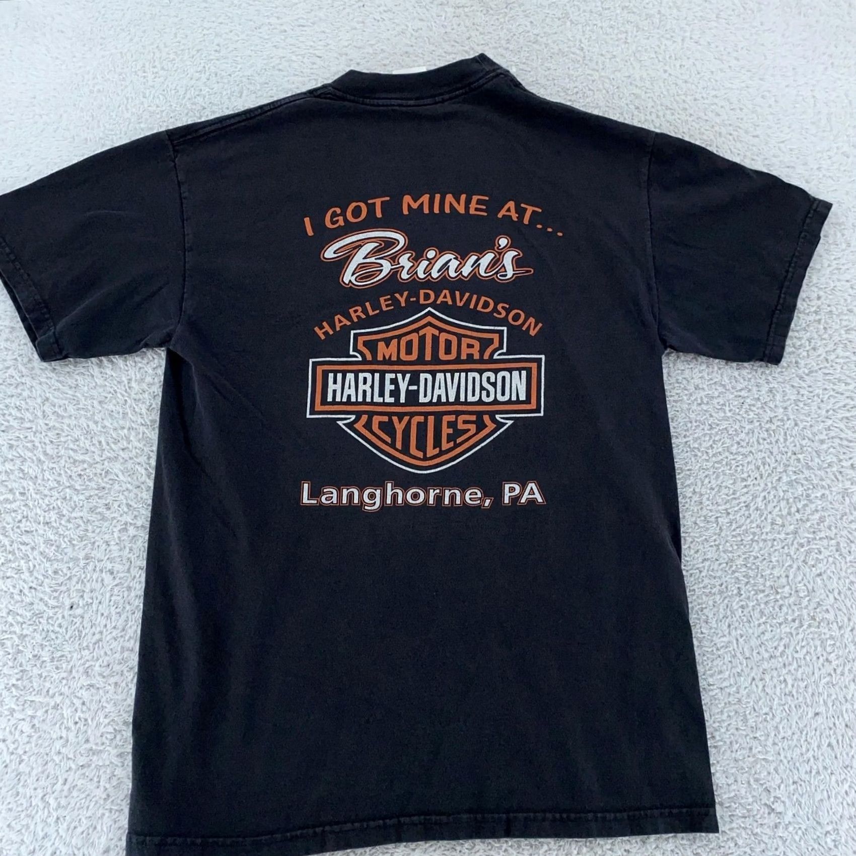 Harley Davidson Vtg Harley-Davidson Life Begins Shirt Mens S Black Graphic Print Crew Neck Short Sleeve USA Biker Mens Size US S / EU 44-46 / 1 - 4 Thumbnail