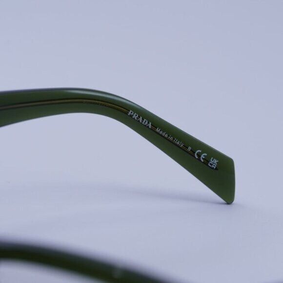 Prada Prada PRB01V 19Z1O1 Eyeglasses Transparent Bottle Green 54mm Size ONE SIZE - 8 Thumbnail