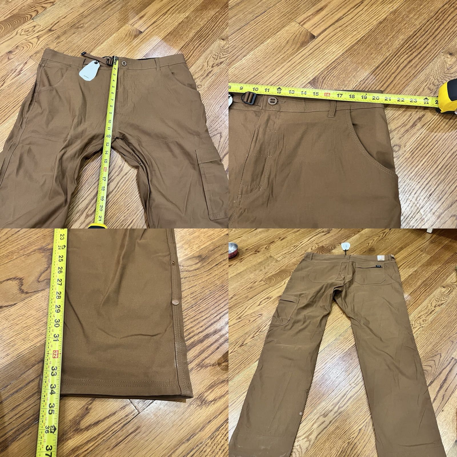 Prana VINTAGE PrAna Stretch Zion II Slim Fit Pants Mens 40x32 Sepia Brown Tapered Hiking Size US 40 / EU 56 - 9 Thumbnail