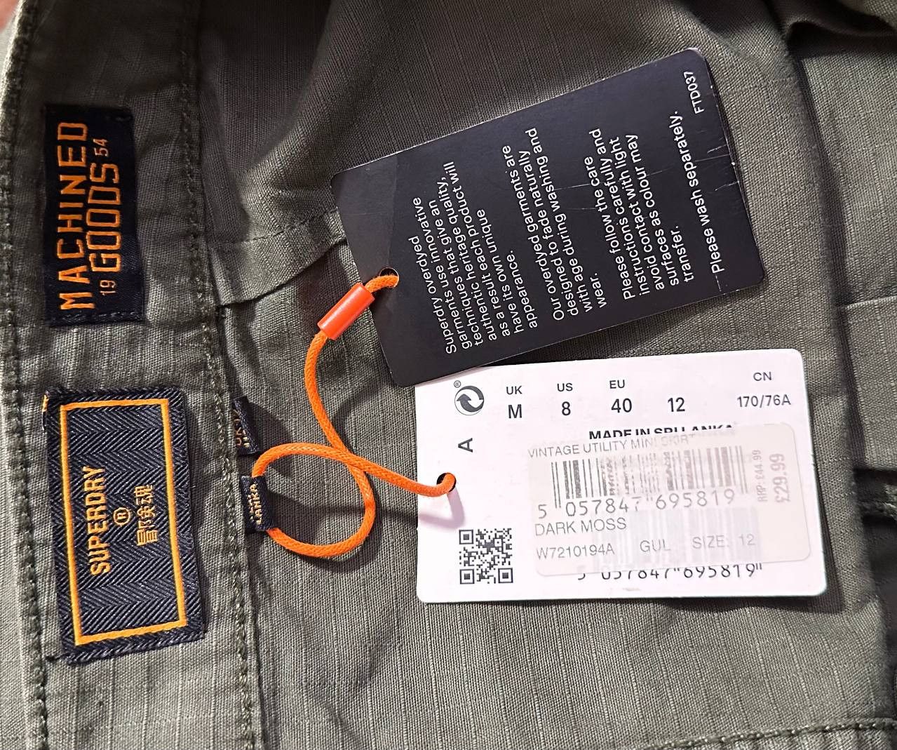 Superdry NWT Superdry khaki cargo Combat utility mini skirt Pockets Size 26" / US 2 / IT 38 - 4 Thumbnail