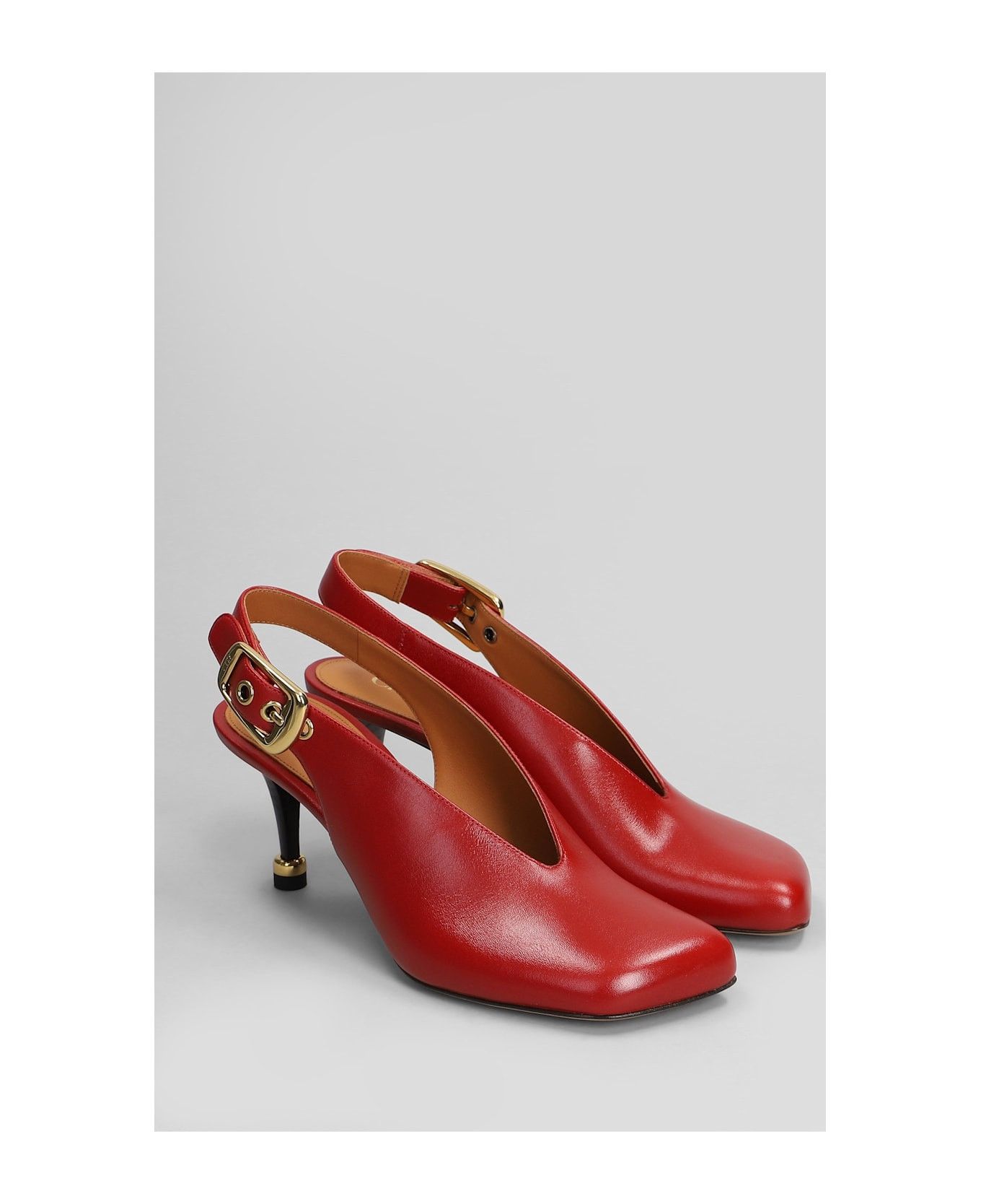 Chloe o1loc1c11125 Andrea Leather Pumps in Red Size US 9 / IT 39 - 2 Thumbnail