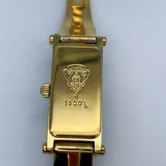 Gucci Vintage GUCCI 1500L Rectangular Gold Plated Quartz Watch Size ONE SIZE - 6 Thumbnail