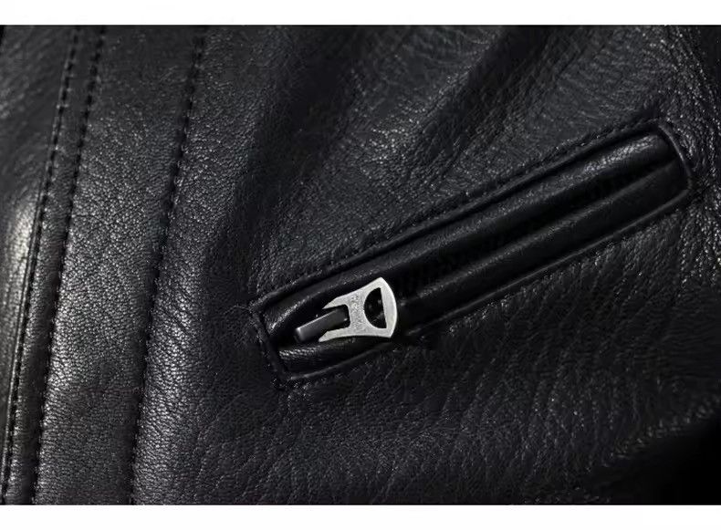 Leather Streetwear PU Leather Zipper Motorcycle Jacket Size US L / EU 52-54 / 3 - 11 Thumbnail