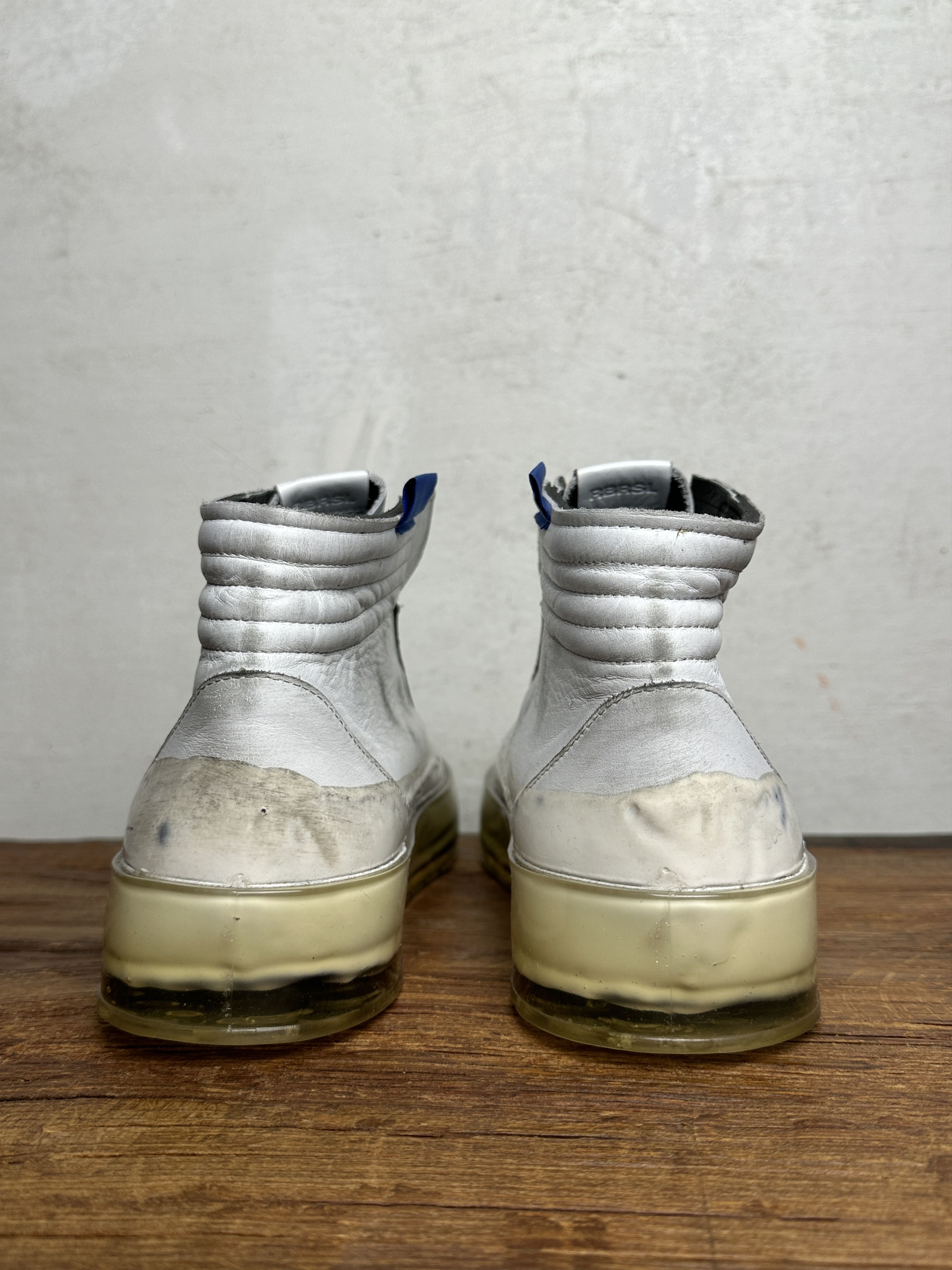 RBRSL RBRSL Rubber Soul White Distressed Sneakers Size US 10 / EU 43 - 9 Thumbnail