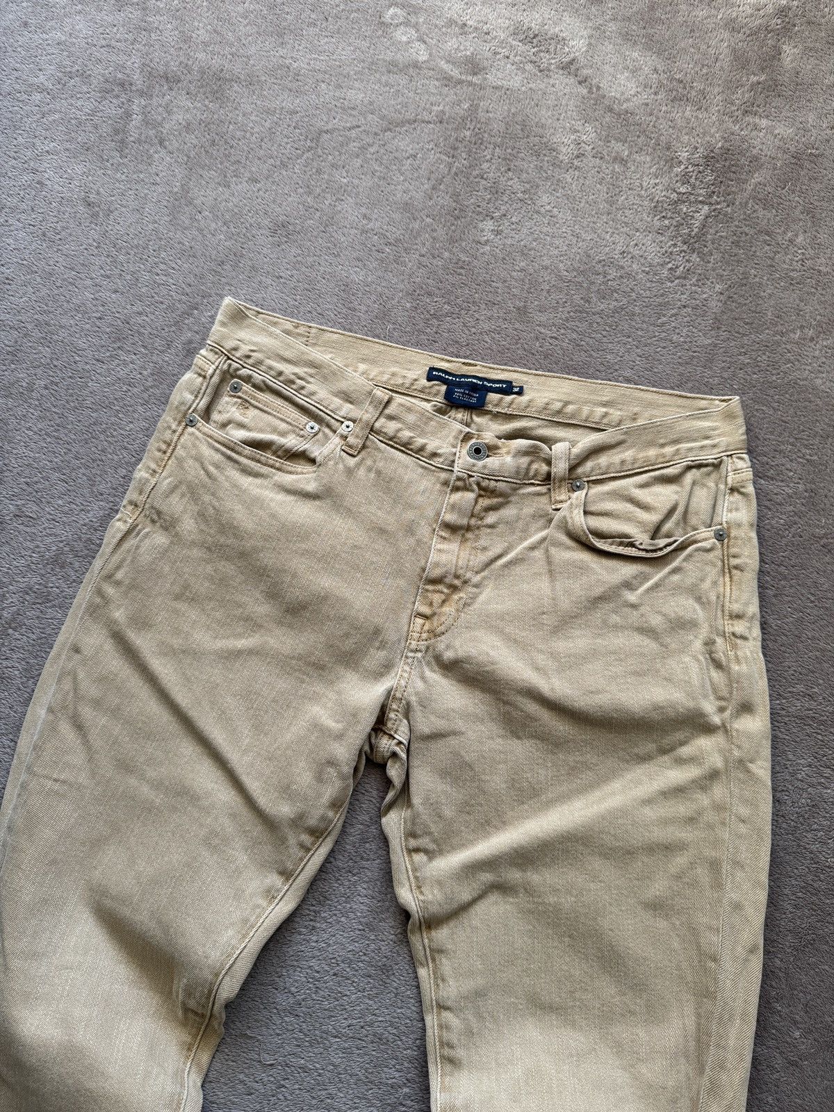 Polo Ralph Lauren Vintage Faded Mudwash Sick Slim Fit Jeans grunge punk armani Size US 32 / EU 48 - 3 Thumbnail
