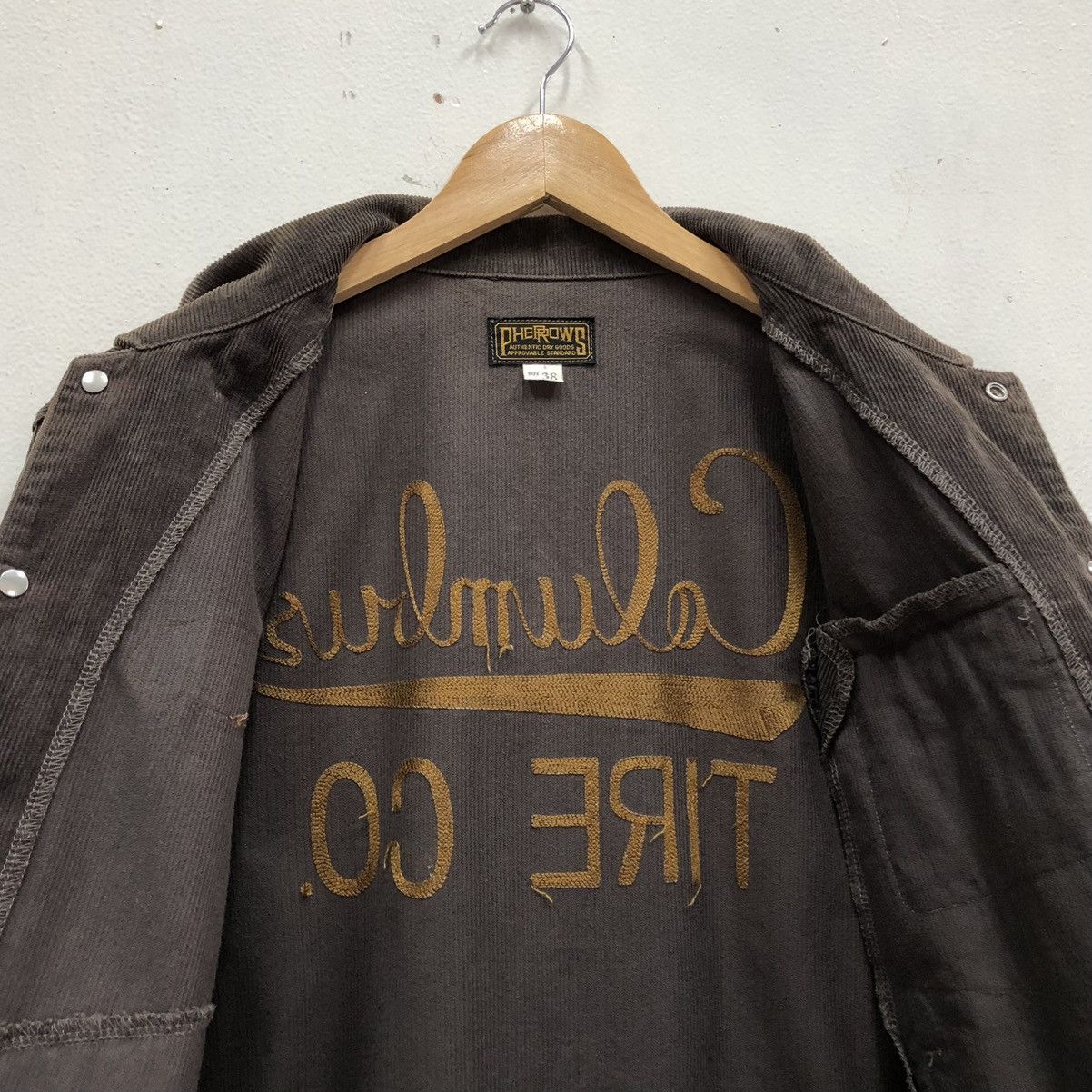 Vintage PHERROW 13W-PEJ Fellows Corduroy Burgundy Snap Button Jacket Size US M / EU 48-50 / 2 - 6 Thumbnail