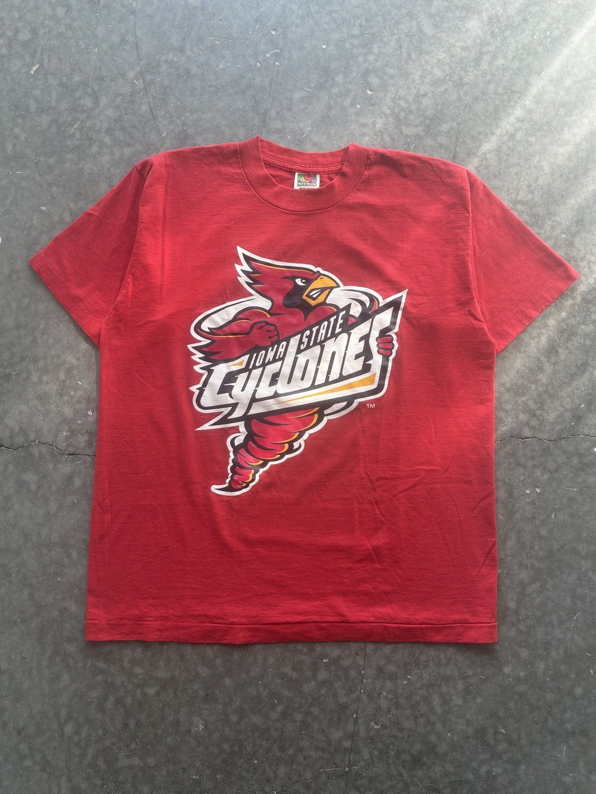 Fruit Of The Loom × Vintage Vintage 90s Iowa State Cyclones Graphic Tee Size US L / EU 52-54 / 3 - 2 Thumbnail