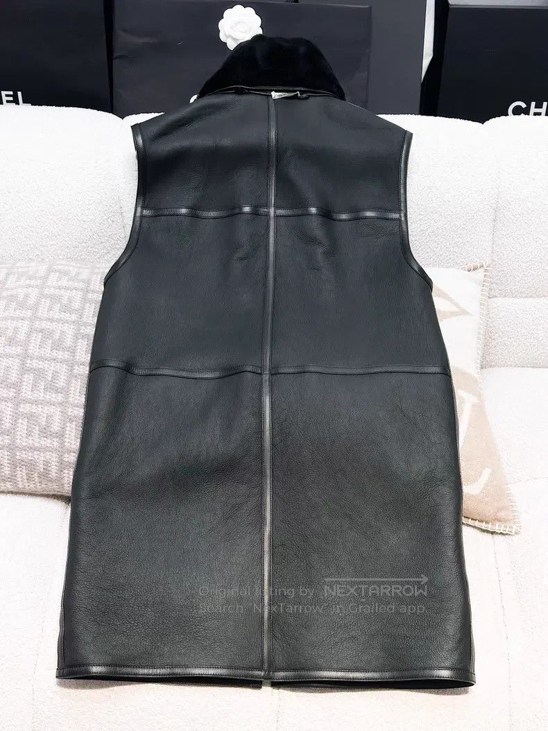 Hermes Hermes Black fur-lined sleeveless coat vest jacket Size XS / US 0-2 / IT 36-38 - 6 Thumbnail