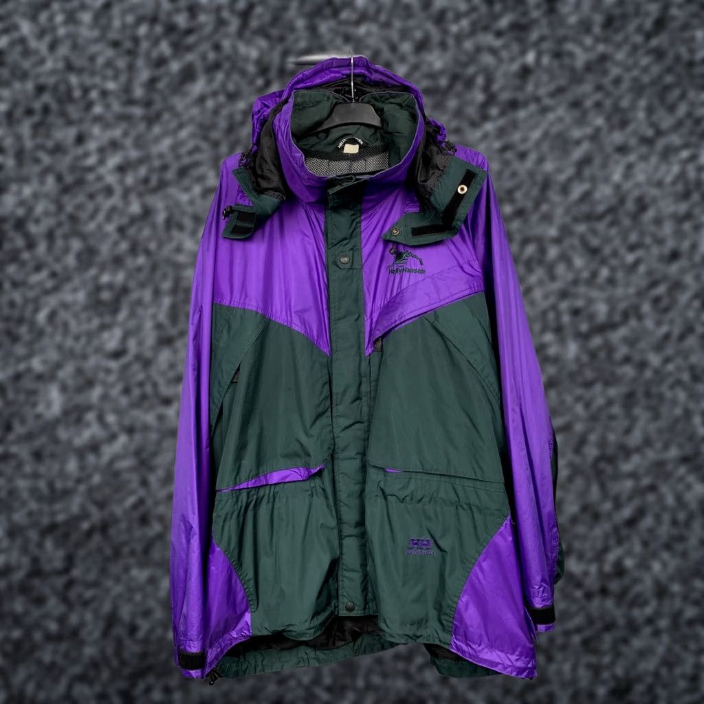 Helly Hansen Helly Hansen Windbreaker Jacket Mens XL Purple Vintage Size US XL / EU 56 / 4 - 1 Thumbnail