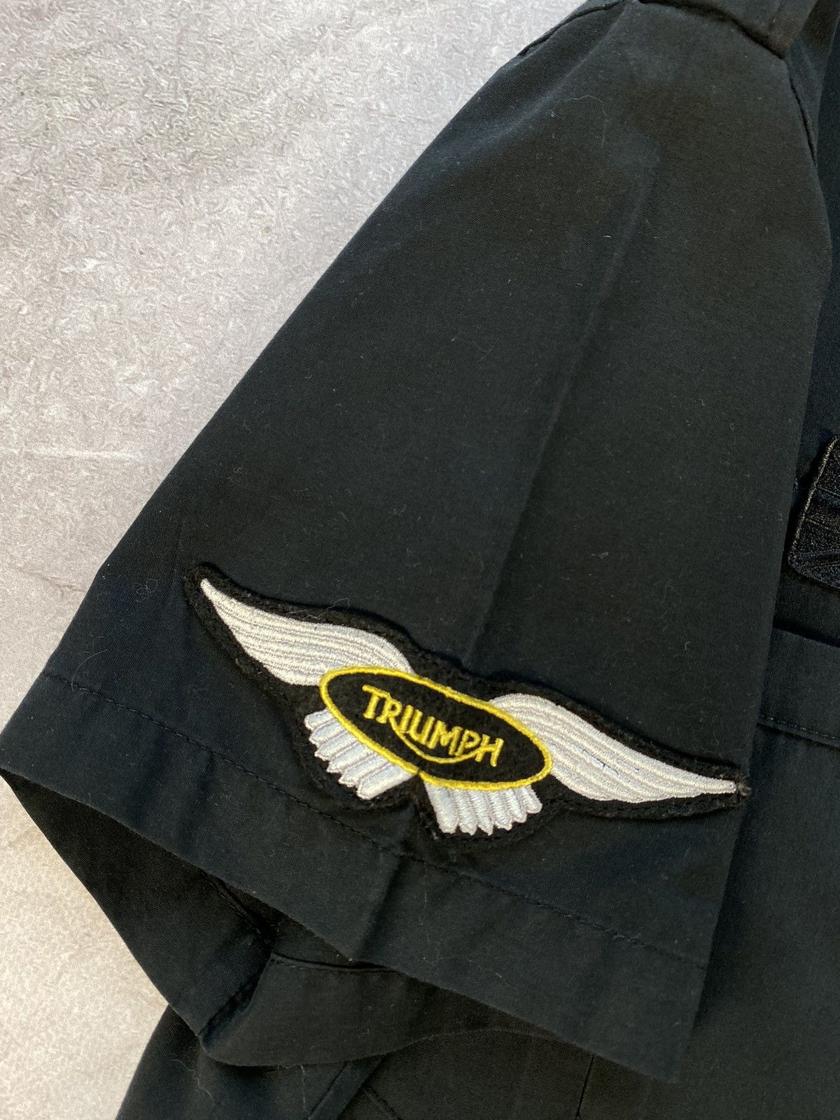 Harley Davidson × Vintage Vintage Y2K Triumph Motorcycles Great Britain UK 90s Size US S / EU 44-46 / 1 - 12 Thumbnail