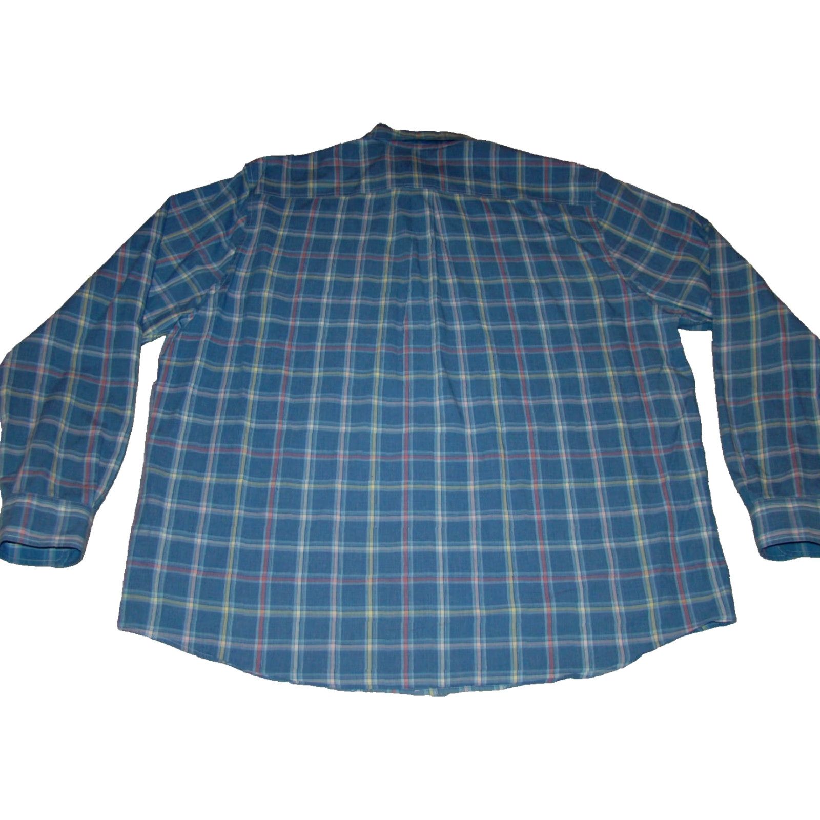 johnnie-O Johnnie O Hangin Out Mens 2XL Blue Yellow Red Plaid Long Sleeve Button Shirt Size US XXL / EU 58 / 5 - 6 Thumbnail