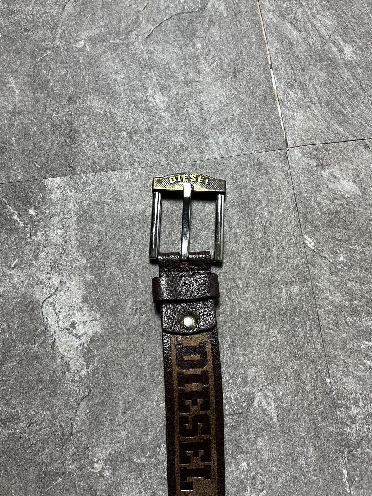 Diesel Vintage Diesel Leather Belt Monogram Big Logo Japanese Y2k Size ONE SIZE - 2 Thumbnail