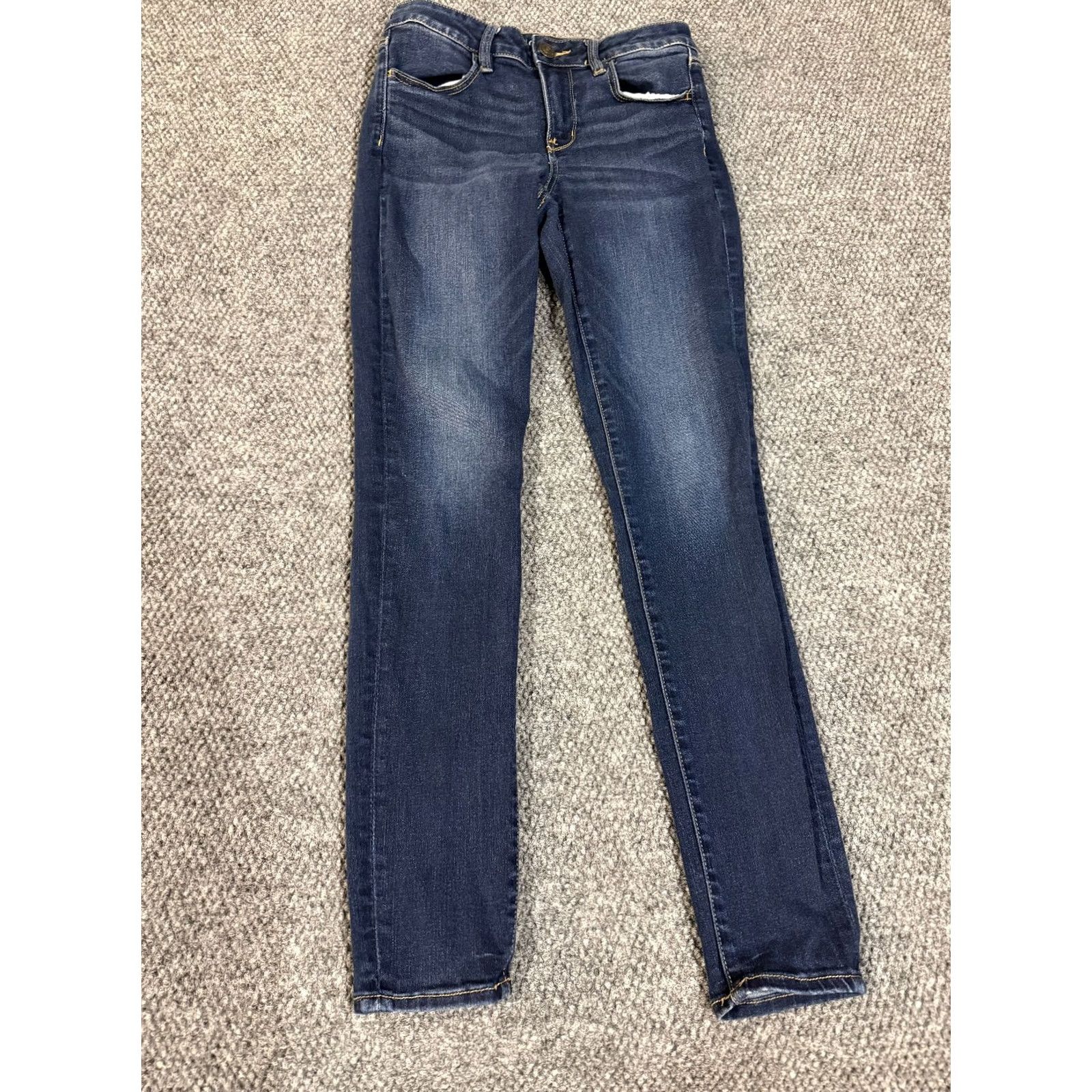 American Eagle Outfitters American Eagle Outfitters Jegging Jeans Womens 8 Long Dark Wash Blue Stretch 5-Pocket Denim High Rise Regular Inseam 30in Size 30" / US 8 / IT 44 - 2 Thumbnail
