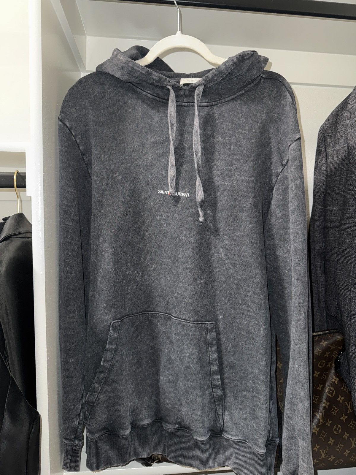 Saint Laurent Paris × Yves Saint Laurent Saint Laurent Acid Wash Hoodie XXL Size US XXL / EU 58 / 5 - 1 Thumbnail