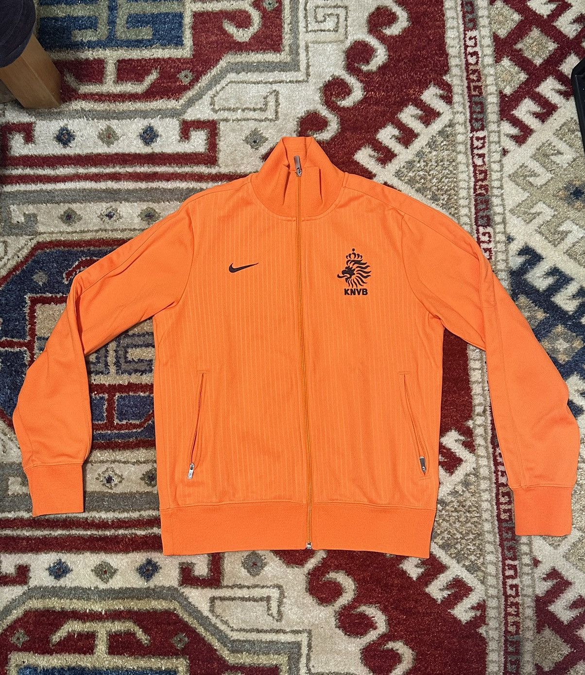 Nike Nike Netherlands Orange Soccer Jacket Size US M / EU 48-50 / 2 - 1 Thumbnail