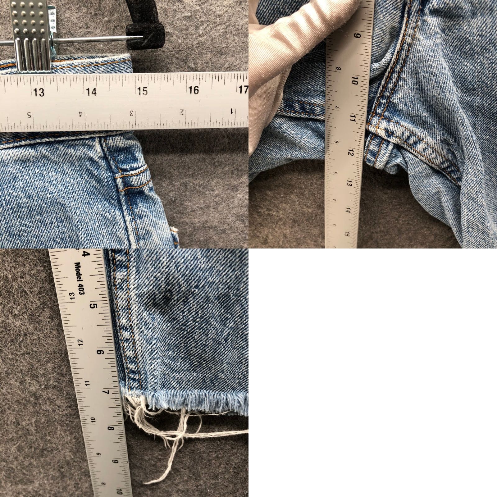 Levi's VTG Levis 550 Denim Shorts Mens 30 Light Wash Blue Frayed Dad Relaxed Fit Cotton Size US 30 / EU 46 - 8 Thumbnail