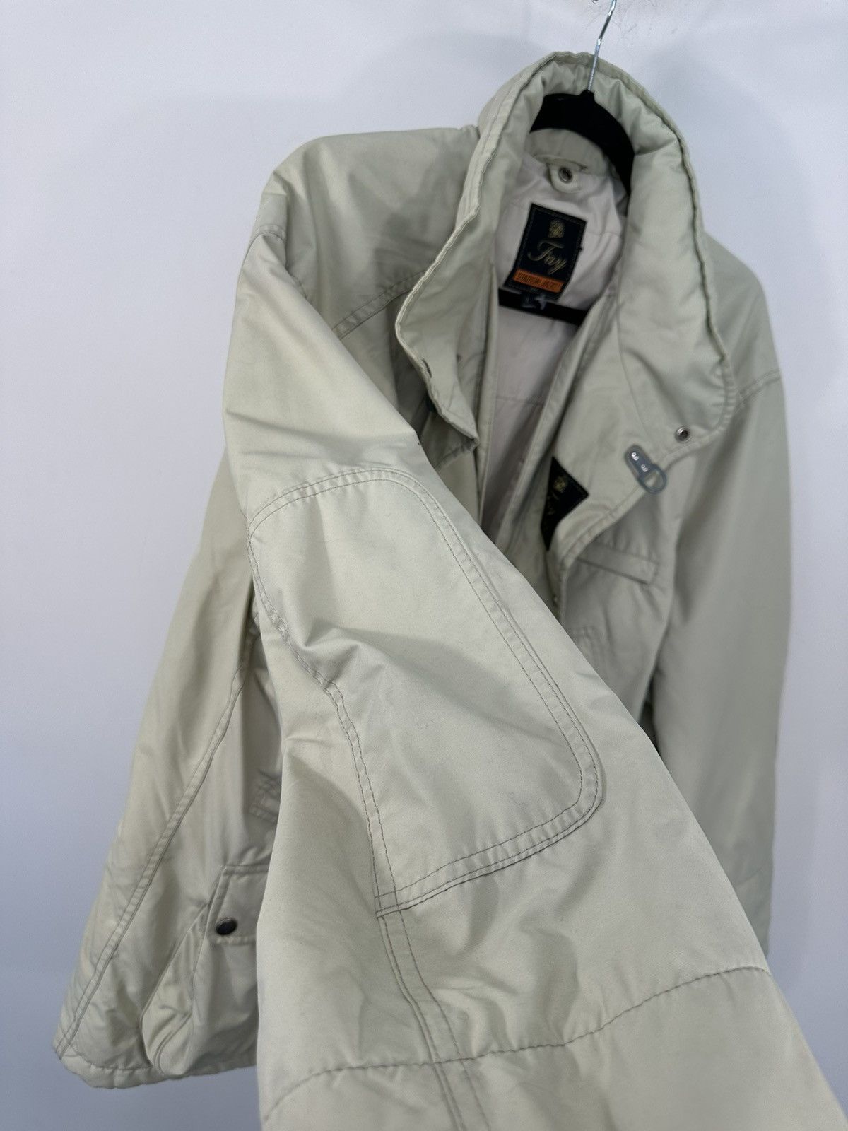 Fay Vintage Fay Stadium For Ema Cream Luxury Nylon Coat Jacket Size US L / EU 52-54 / 3 - 9 Thumbnail