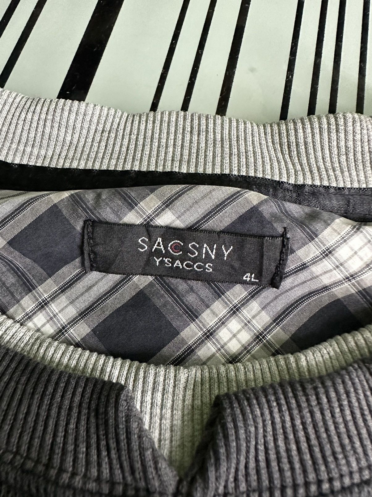 Japanese Brand × Y's × Yohji Yamamoto Vintage Y’sACCS Sacsny Faded Sweatshirt Size US L / EU 52-54 / 3 - 6 Thumbnail