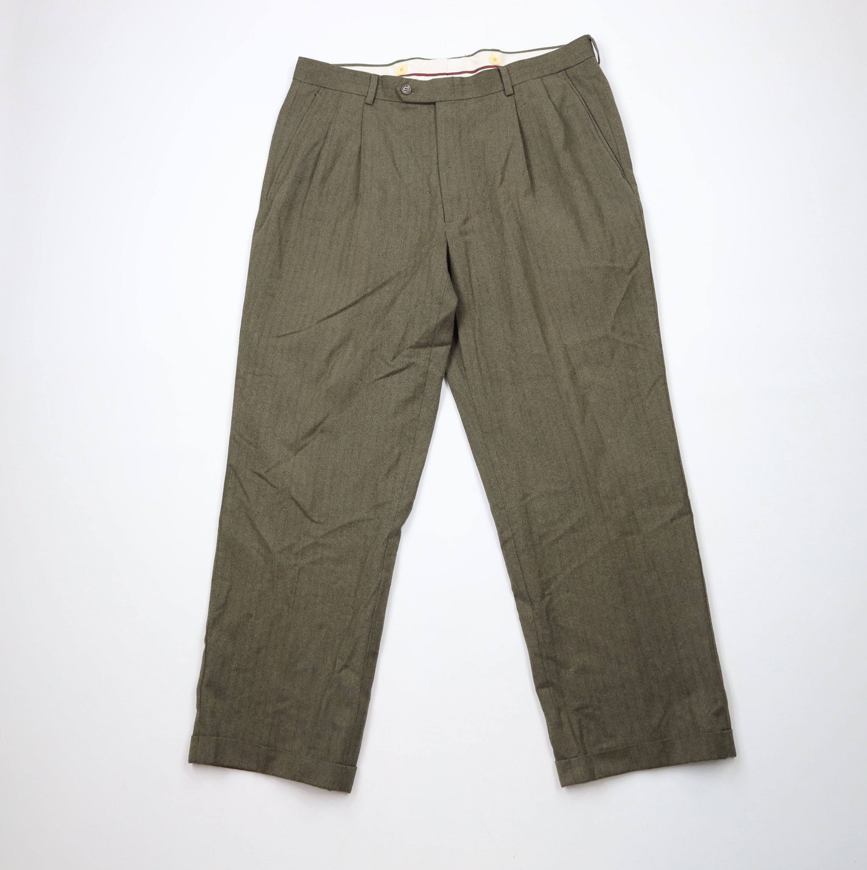 Vintage Vintage 90s Streetwear Herringbone Wide Leg Chino Pants Size US 36 / EU 52 - 1 Thumbnail