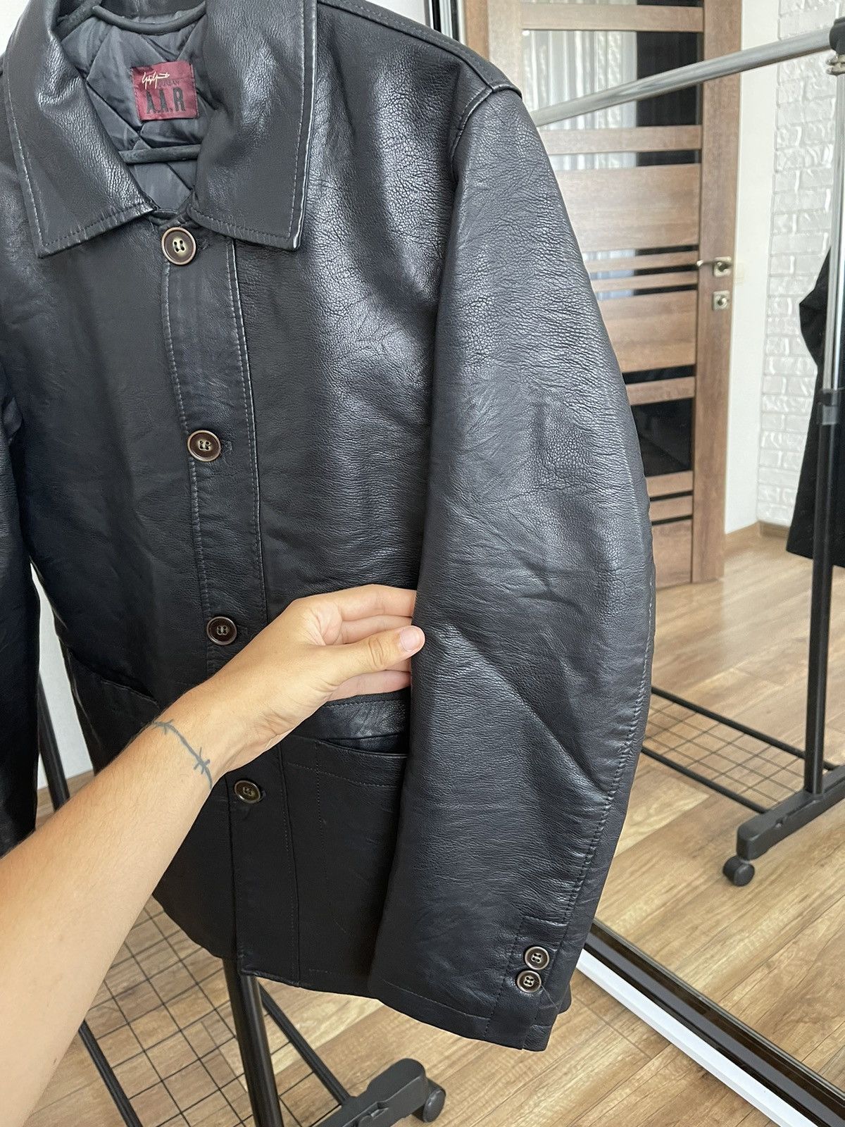 Japanese Brand A.A.R Yohji Yamamoto Vintage Leather Jacket Japan 90s Size US L / EU 52-54 / 3 - 9 Thumbnail
