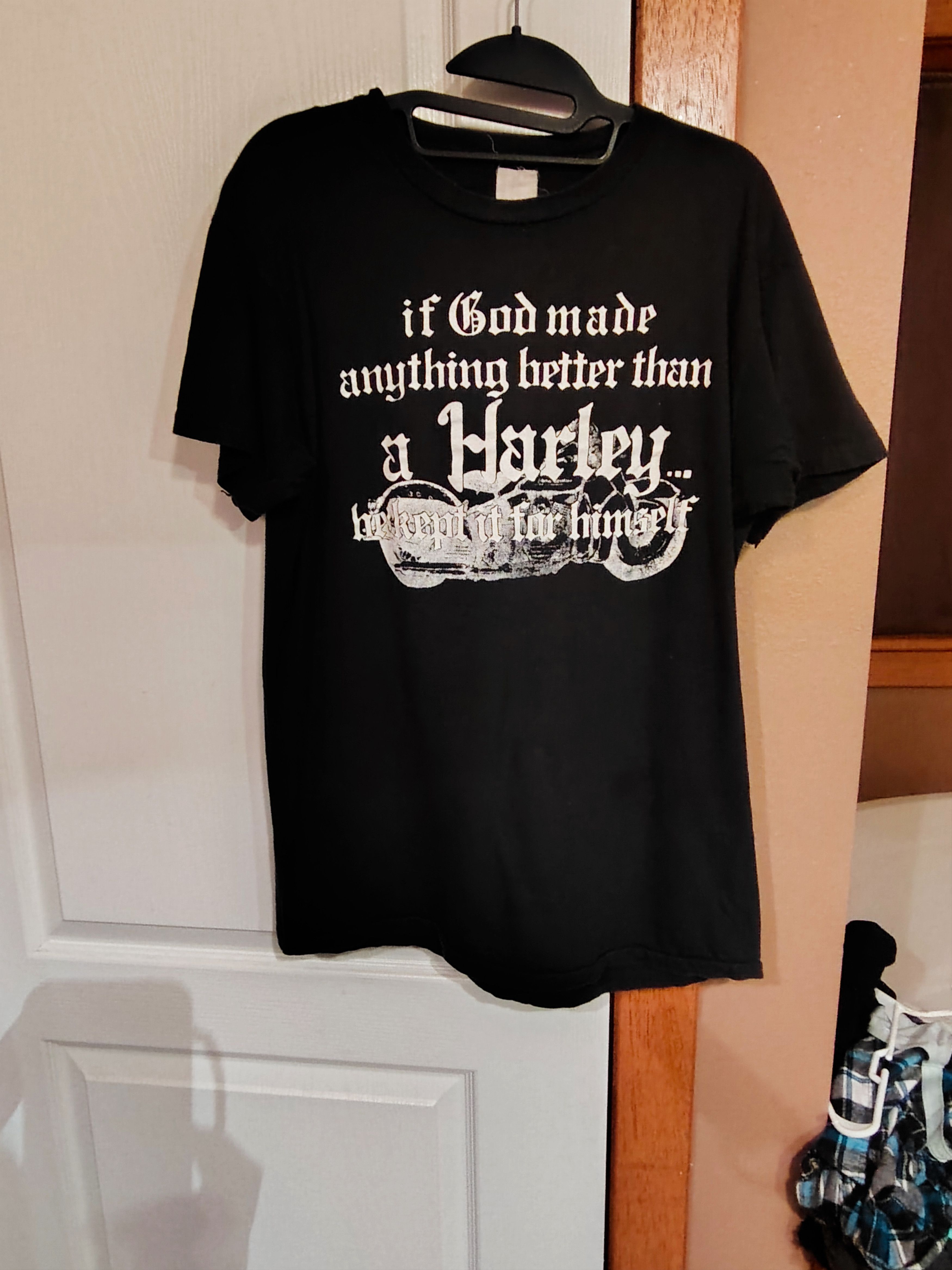 Harley Davidson 1970's Harley Davidson black large T-shirt Size US L / EU 52-54 / 3 - 1 Thumbnail