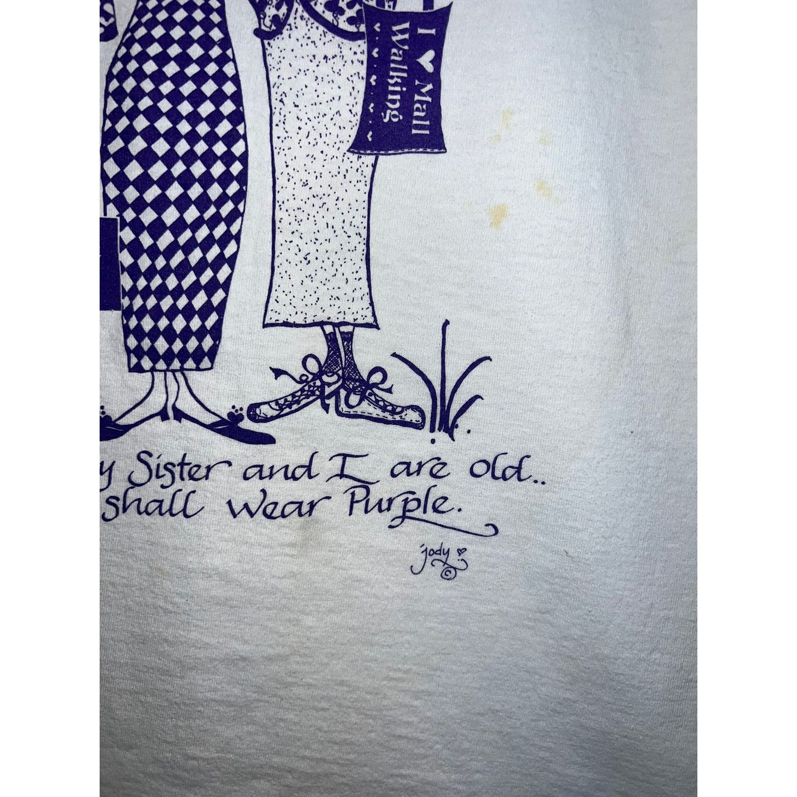 Gildan Vintage When my Sister And I Are Old Shirt We Wear Purple Size US L / EU 52-54 / 3 - 5 Thumbnail